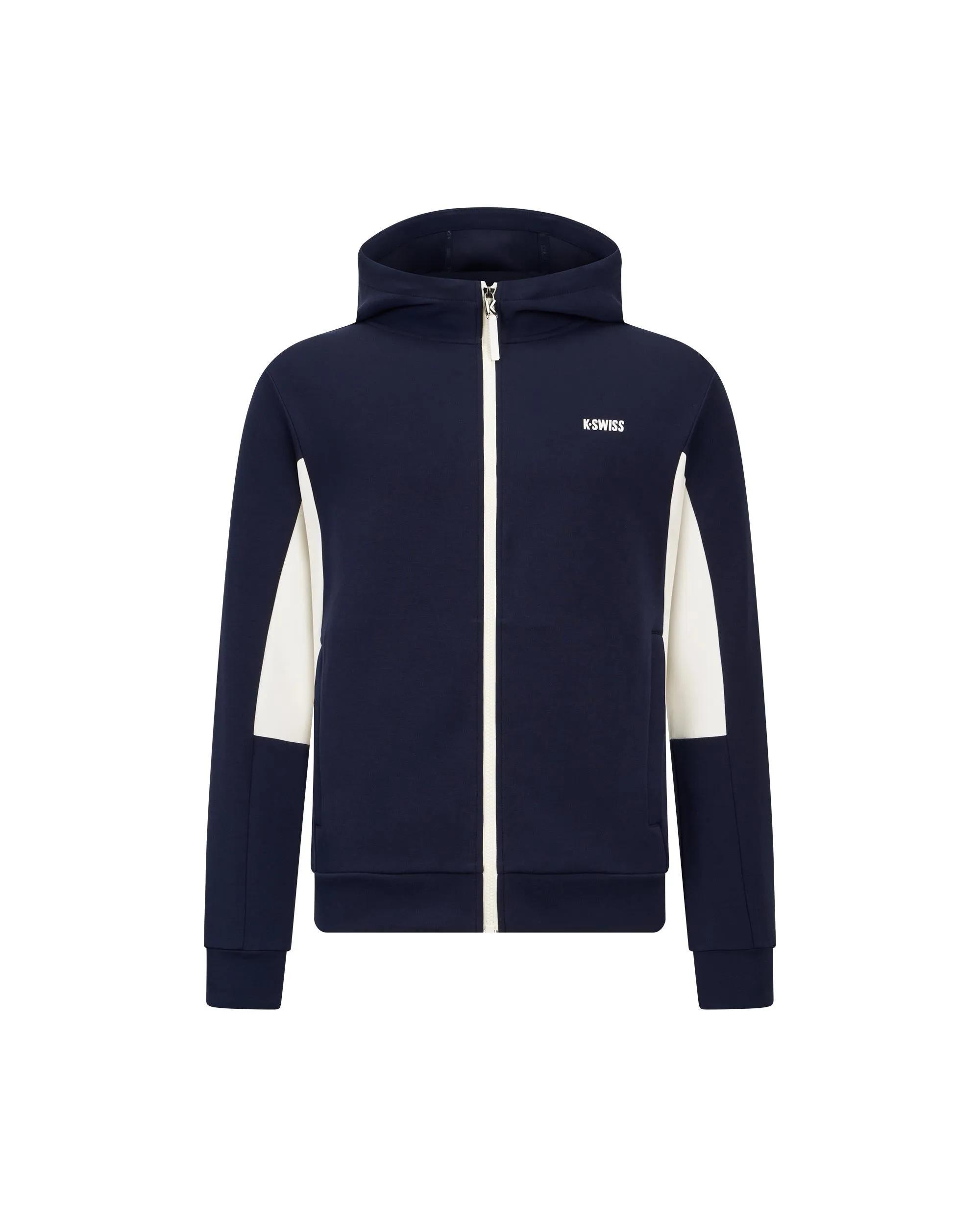 1010789-456 | MEN'S K-SWISS LOGO COLOR BLOCKS HOODED JACKET | BLUE/MISC
