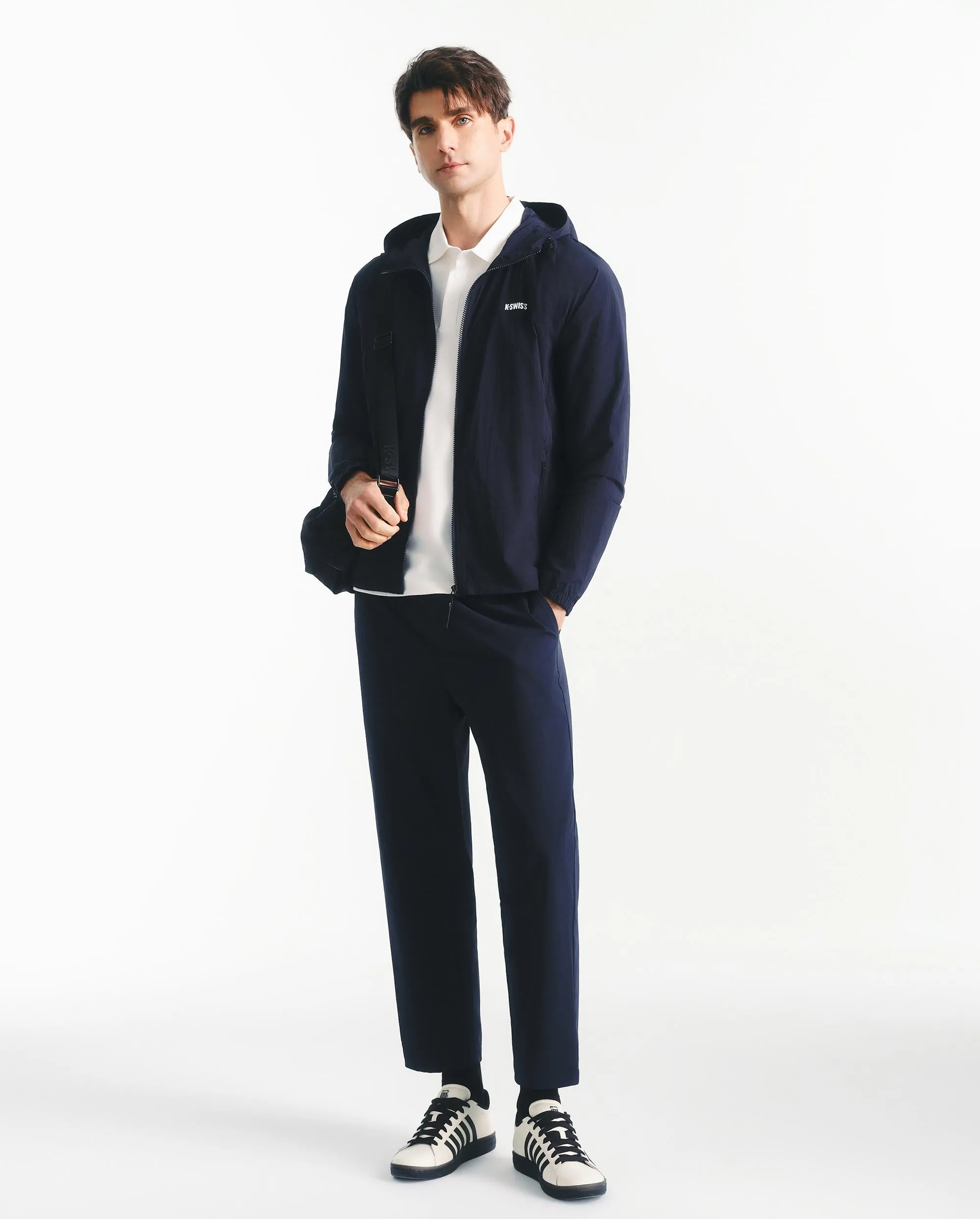 1011556-401 | HOODED JACKET 'TENNIS CLUB' | NAVY