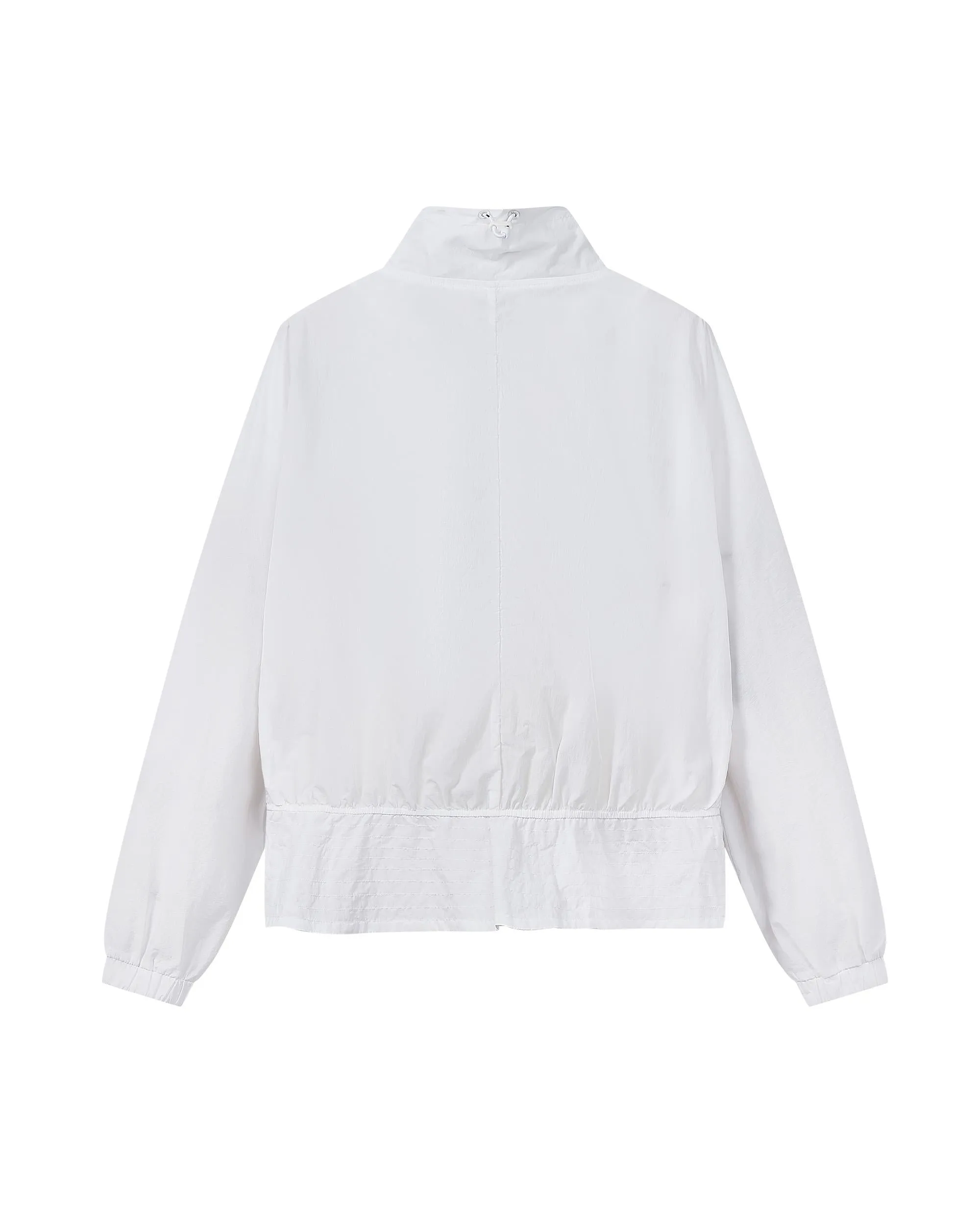 1910051-101 | WOMEN'S K-SWISS LOGO FLORAL HEM HOODED JACKET | WHITE/WHITE