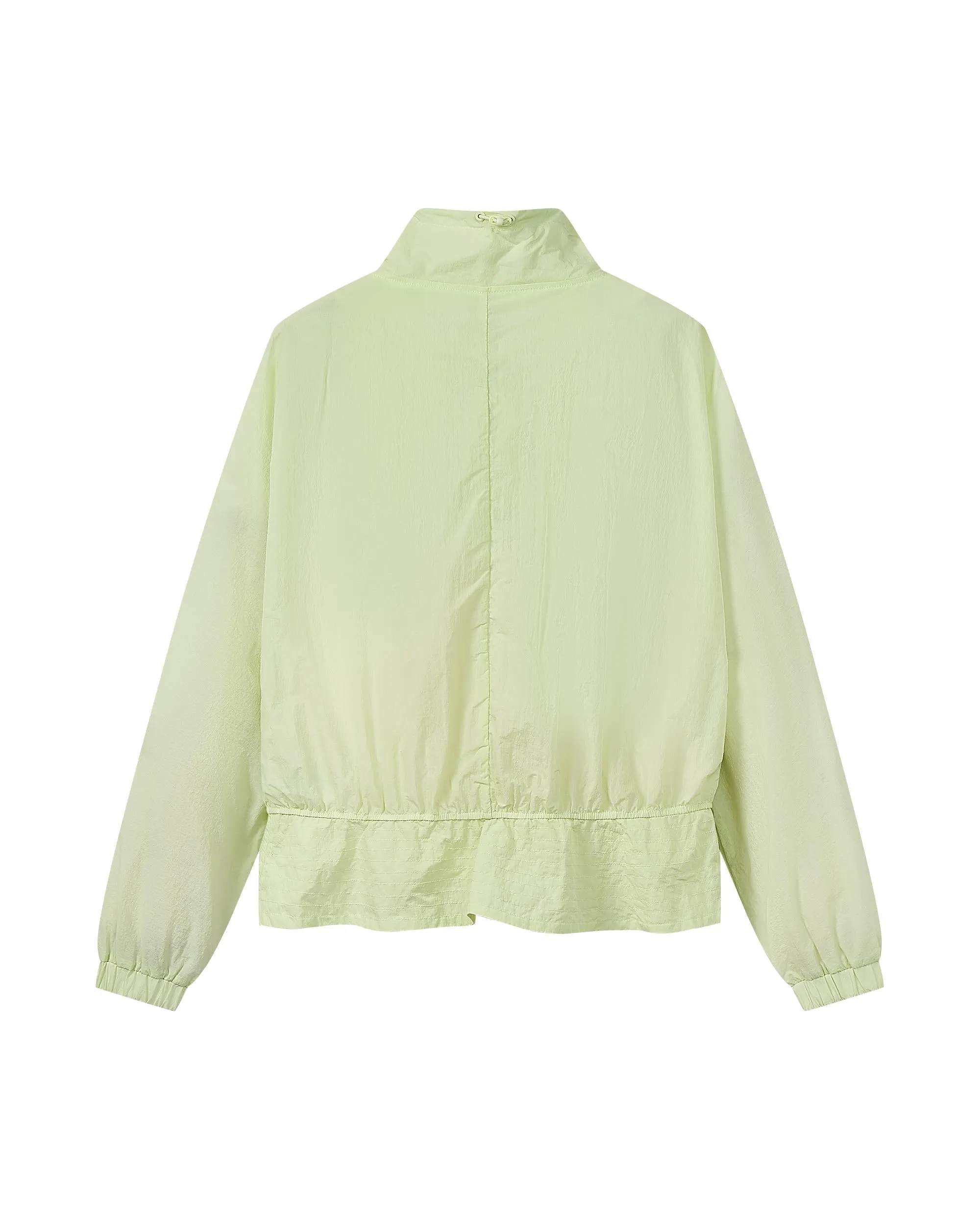 1910051-311 | WOMEN'S K-SWISS LOGO FLORAL HEM HOODED JACKET | LICHEN/MISTY JADE