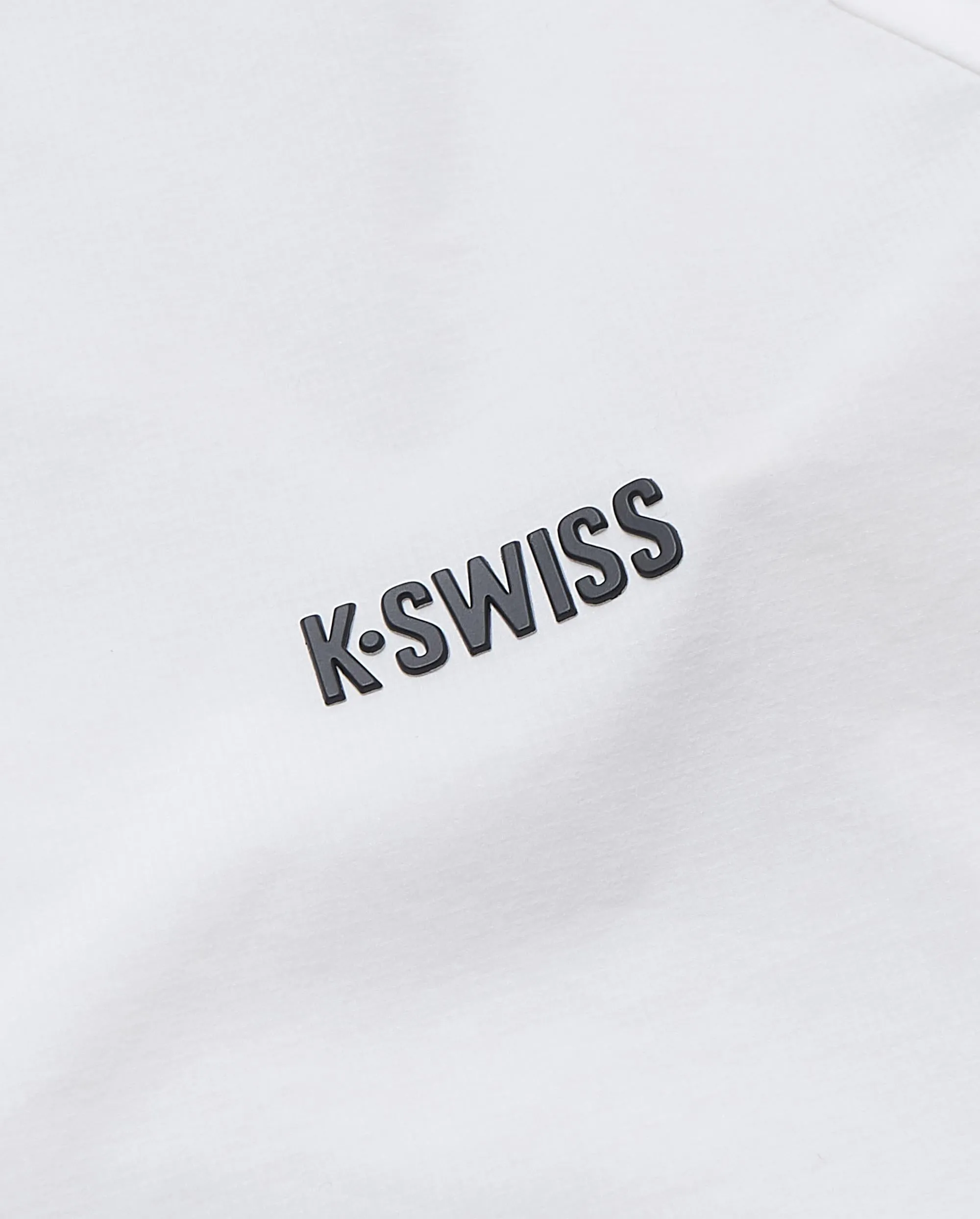 1910052-101 | WOMEN'S K-SWISS LOGO STAND COLLAR HOODED JACKET | WHITE/WHITE