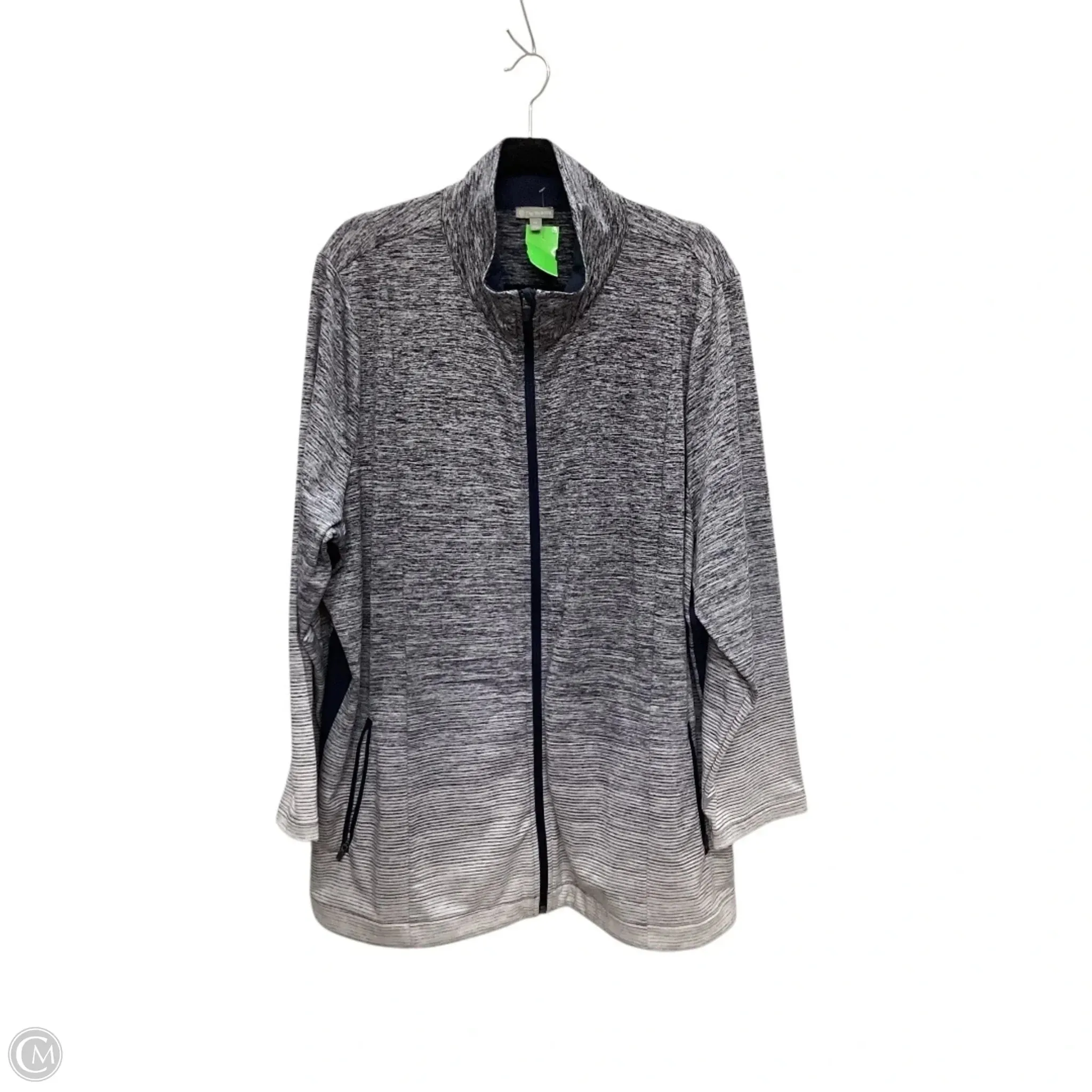 Athletic Jacket By Talbots In Blue, Size: 3x
