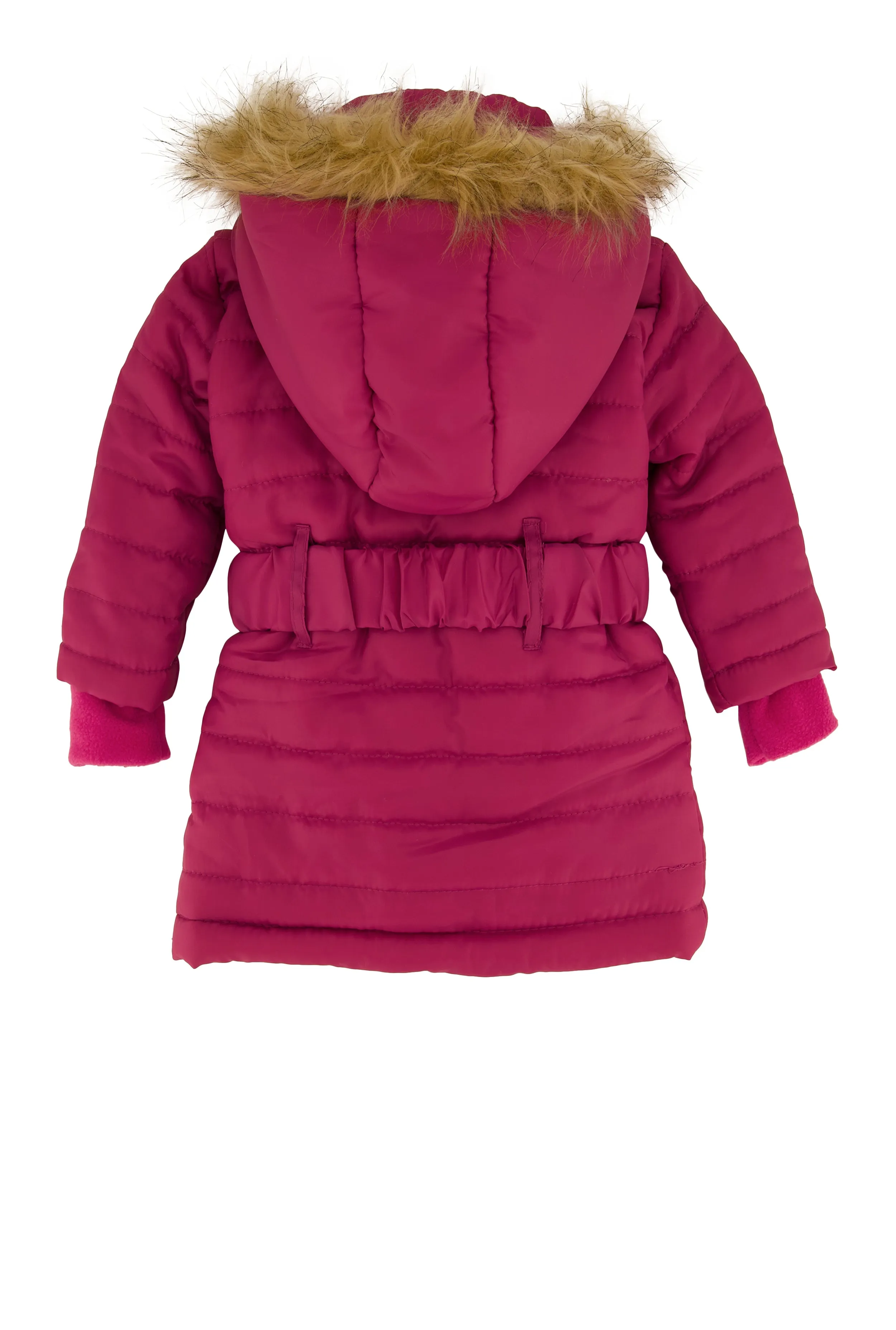Baby Girls 12-24M Faux Fur Trim Puffer Jacket