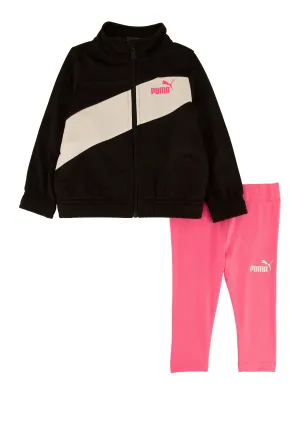 Baby Girls 12-24M Puma Logo Zip Front Track Jacket and Joggers