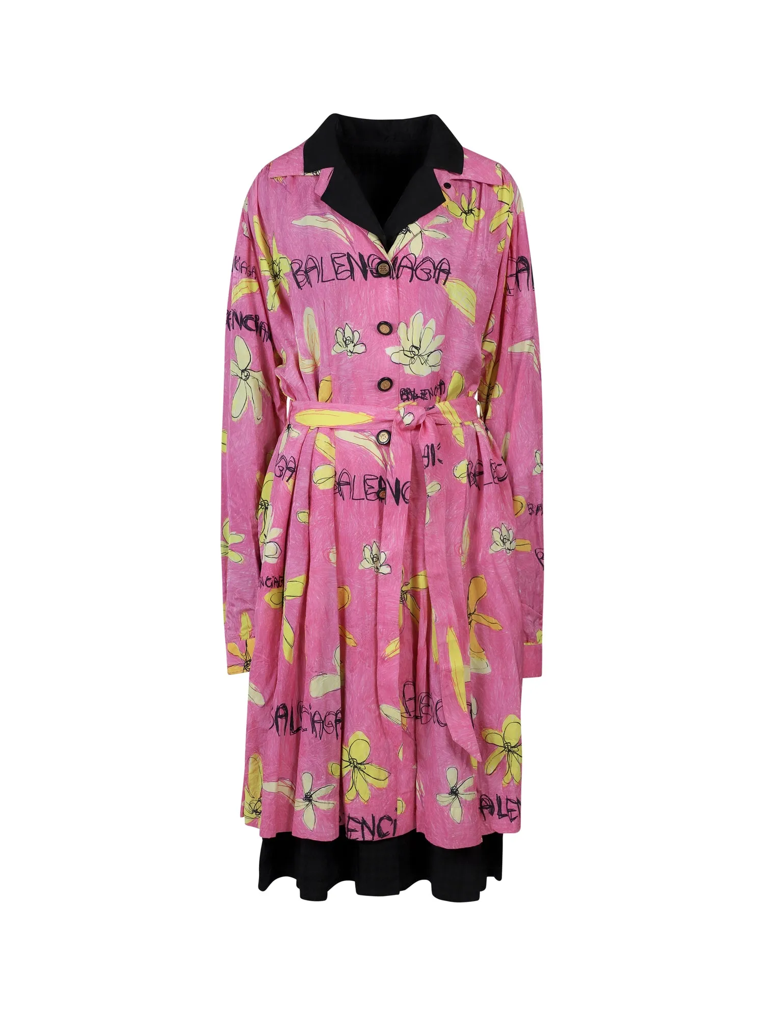 Balenciaga Daisies Reversible Coat Dress
