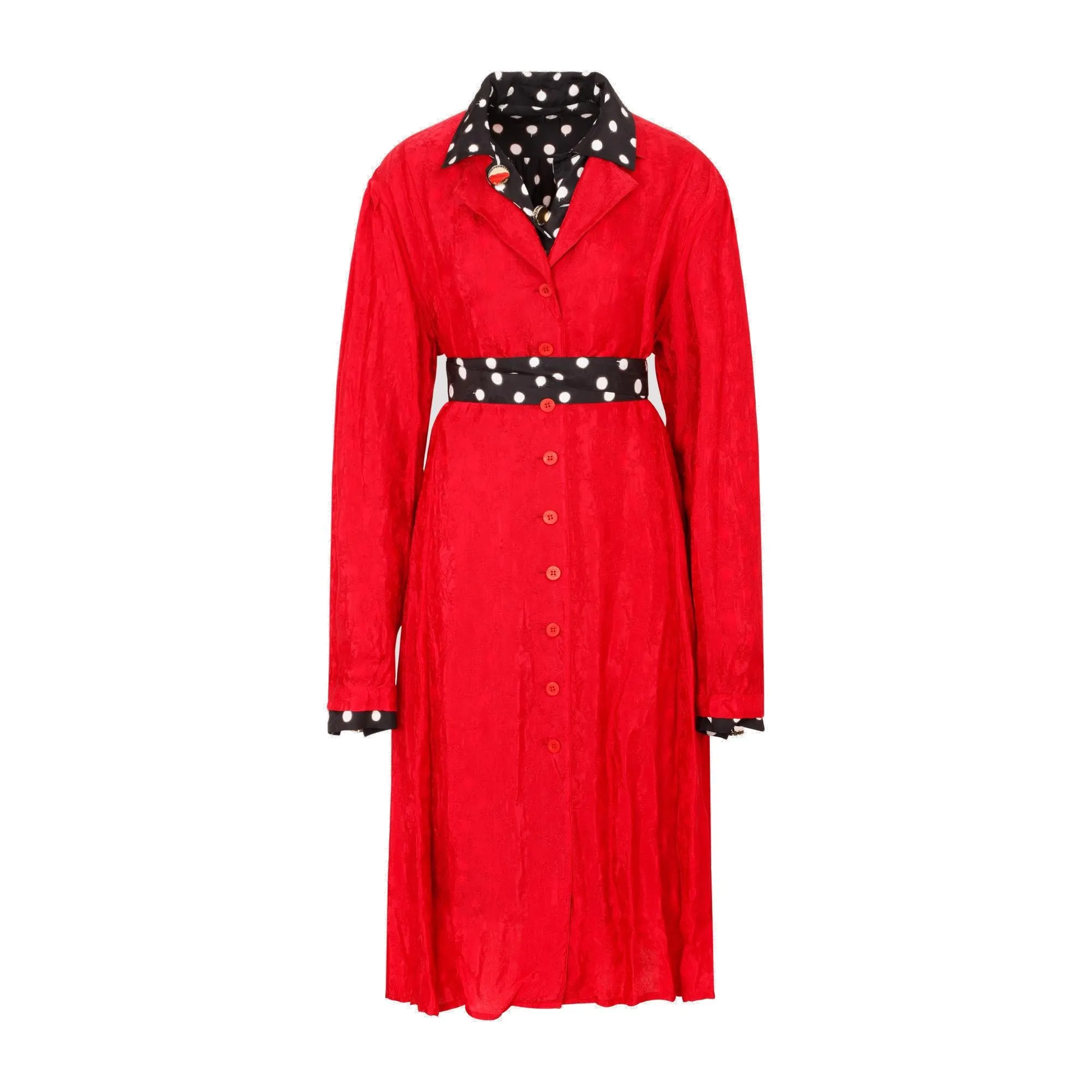 Balenciaga Spray Dots Reversible Coat Dress