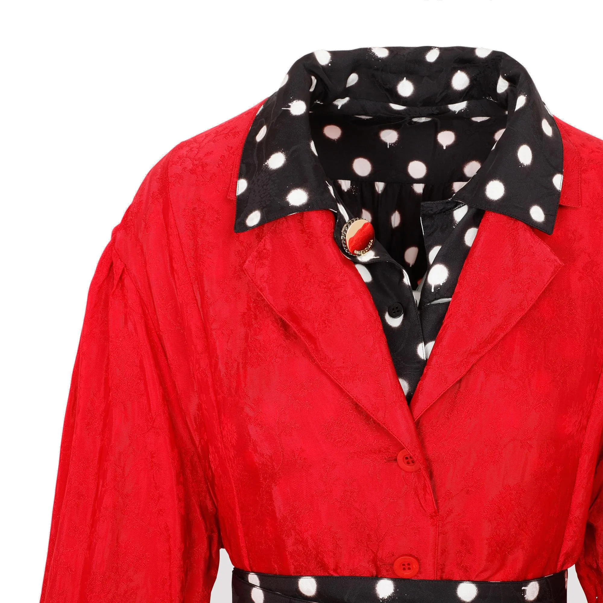 Balenciaga Spray Dots Reversible Coat Dress