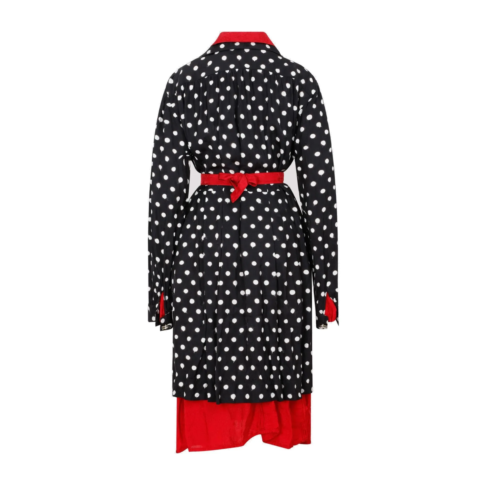 Balenciaga Spray Dots Reversible Coat Dress