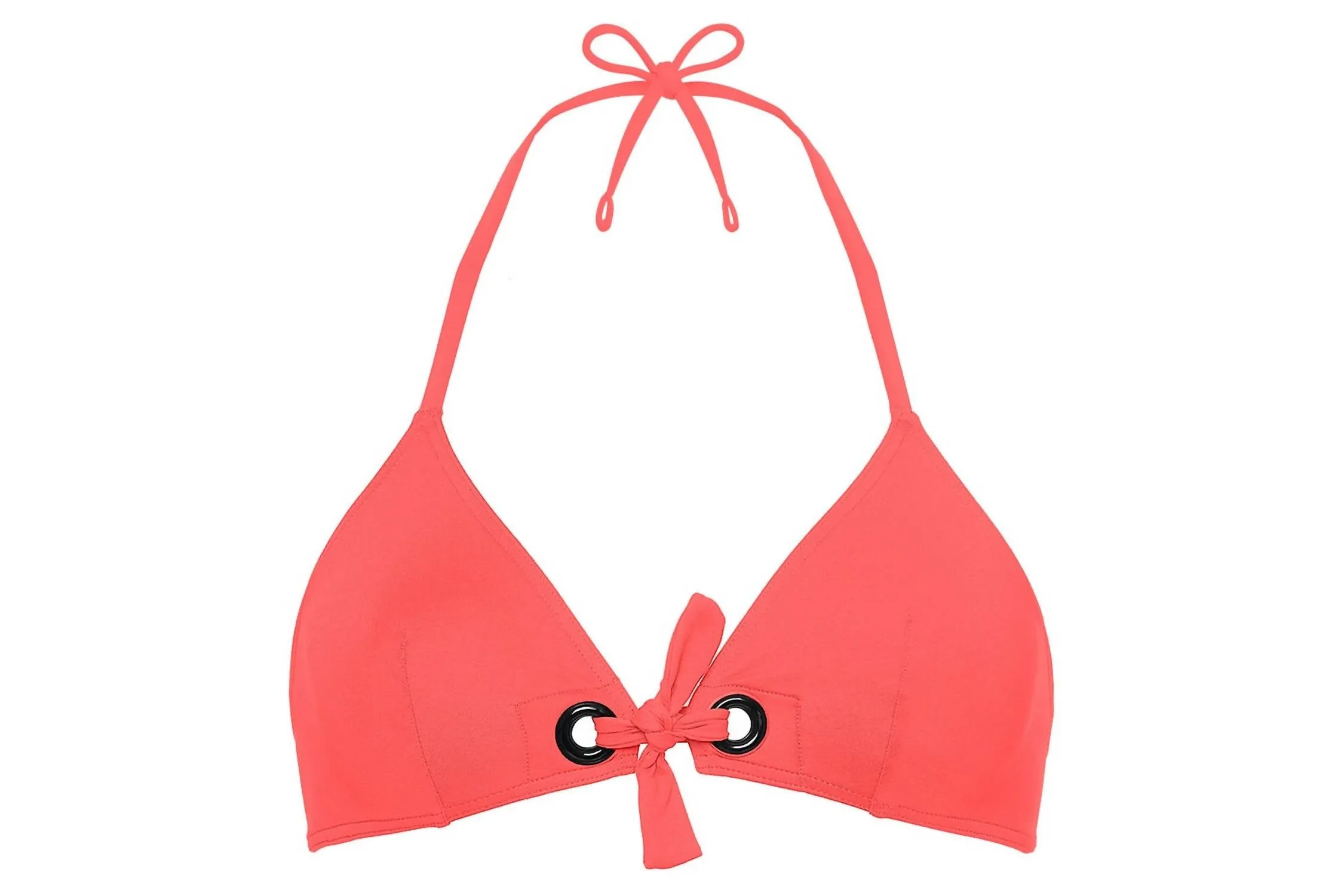 Beaute Triangle Bikini Top In Peach