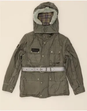 BELSTAFF Boys Hooded Utility Jacket 7-8 Years Green
