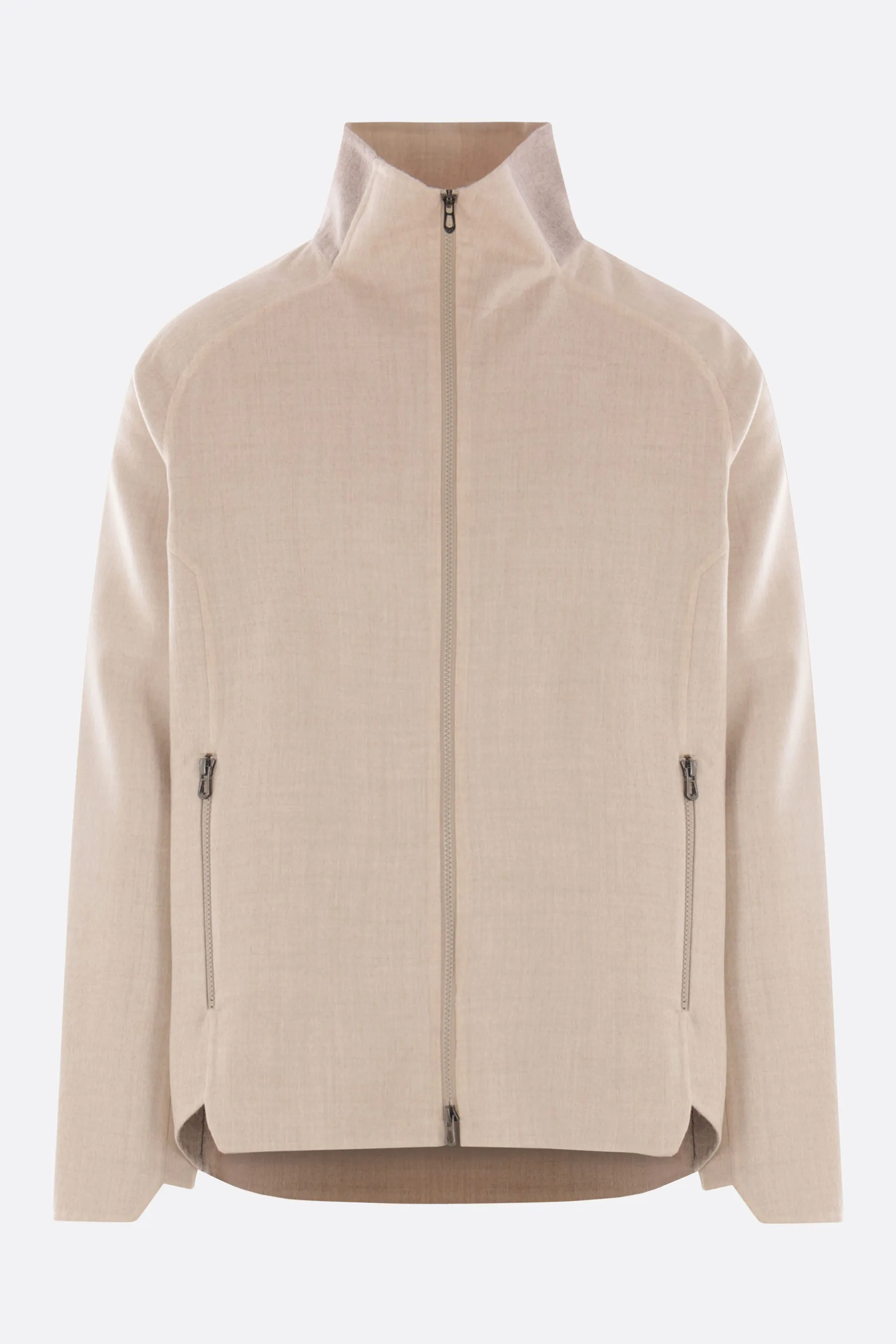 Biker Double full-zip jacket in wool