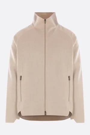 Biker Double full-zip jacket in wool