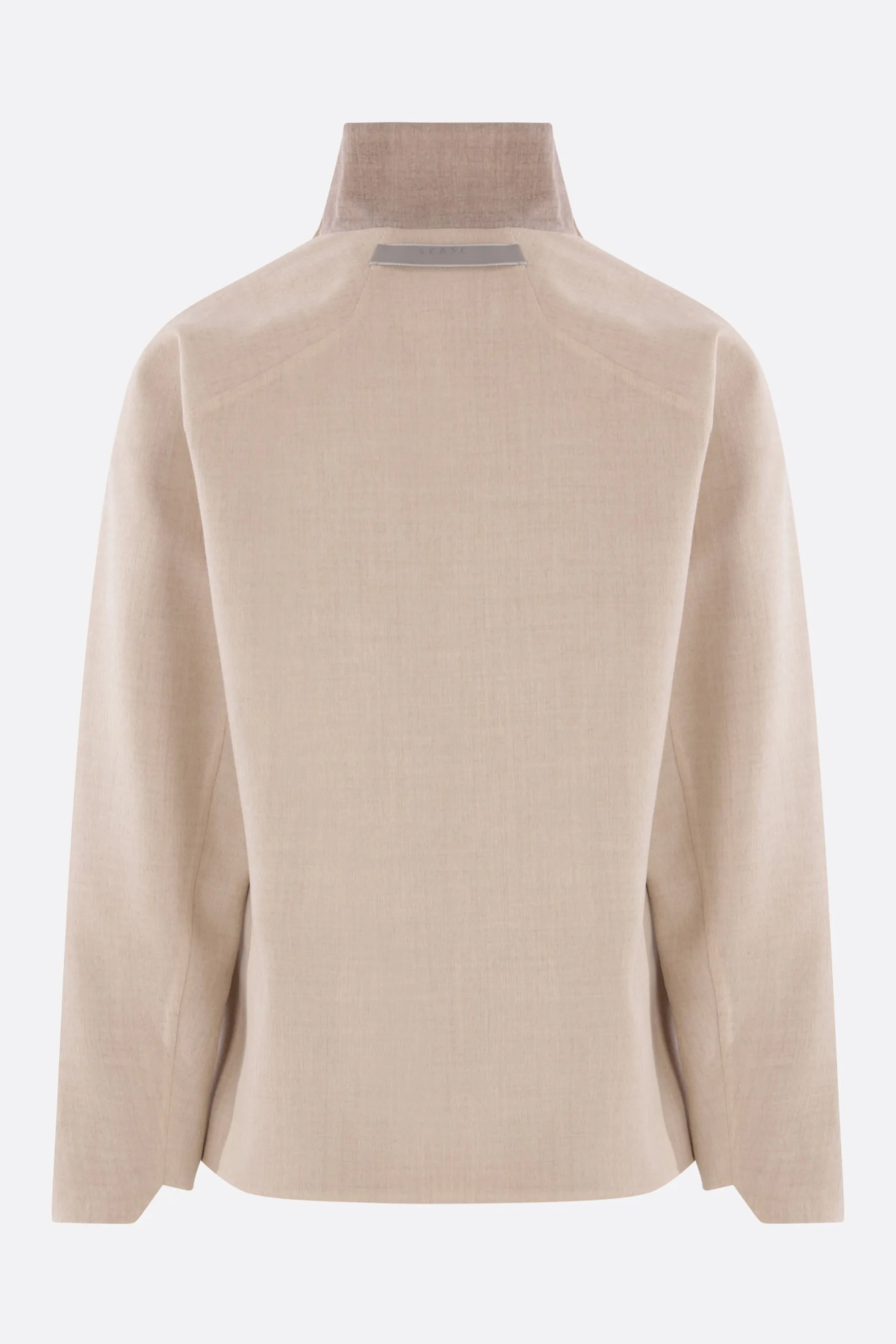 Biker Double full-zip jacket in wool