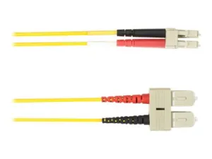 Black Box - Patch cable - SC multi-mode (M) to LC multi-mode (M) - 1 m - fiber optic - duplex - yellow FOLZH10-001M-SCLC-YL