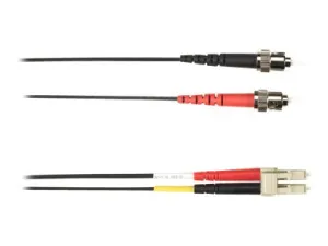 Black Box - Patch cable - ST multi-mode (M) to LC multi-mode (M) - 3 m - fiber optic - duplex - black FOLZH10-003M-STLC-BK