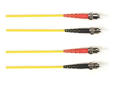 Black Box - Patch cable - ST single-mode (M) to ST single-mode (M) - 5.18 m - fiber optic - 9 / 125 micron - OS2 - halogen-free FOLZHSM-STST-YL-17