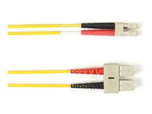 Black Box - Patch cable - TAA Compliant - SC multi-mode (M) to LC multi-mode (M) - 6.1 m - fiber optic - duplex - 50 / 125 micron FOLZH10-SCLC-YL-20