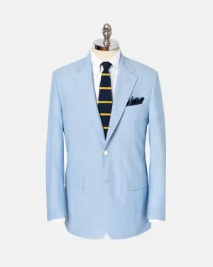 BLUE COTTON CHAMBRAY SPORT COAT