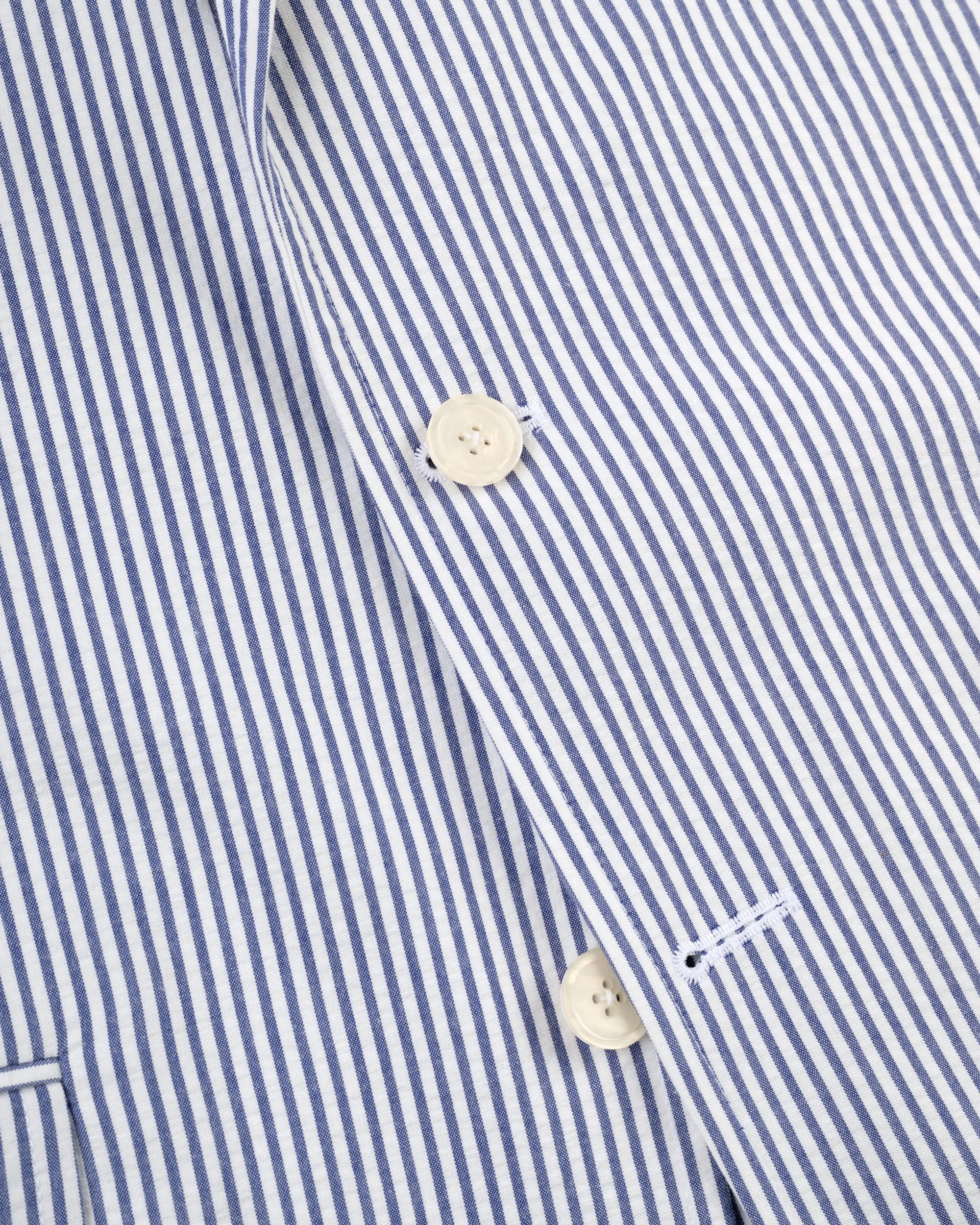 BLUE WHITE COTTON SEERSUCKER SPORT COAT -  MTO