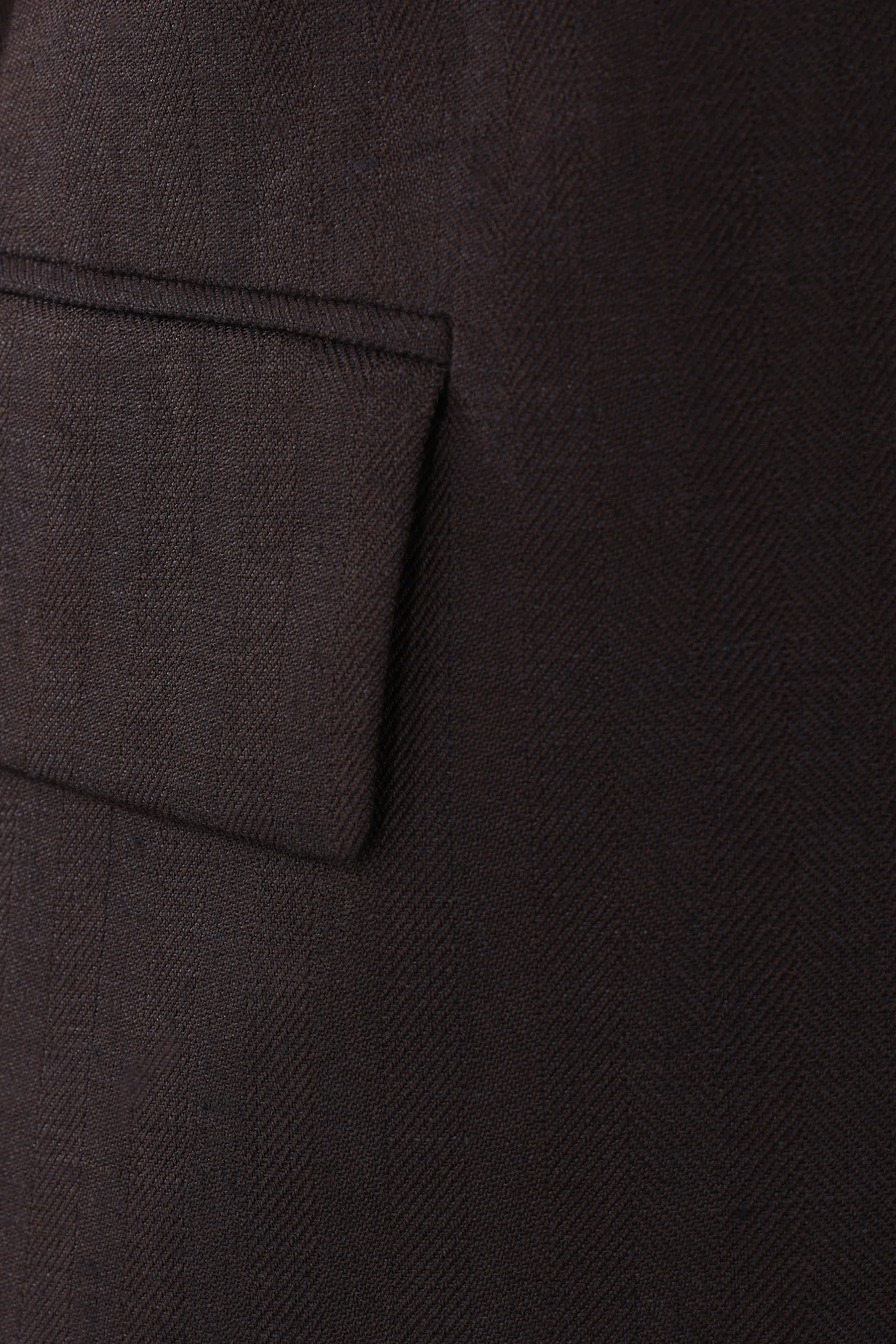Blunt single-breasted jacket in linen and wool