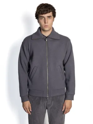 Bomber in Mauve Wool Sweater