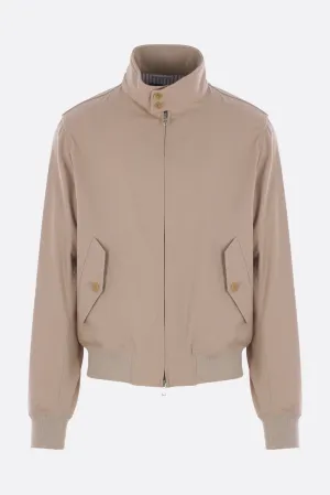 bomber jacket in cotton and wool