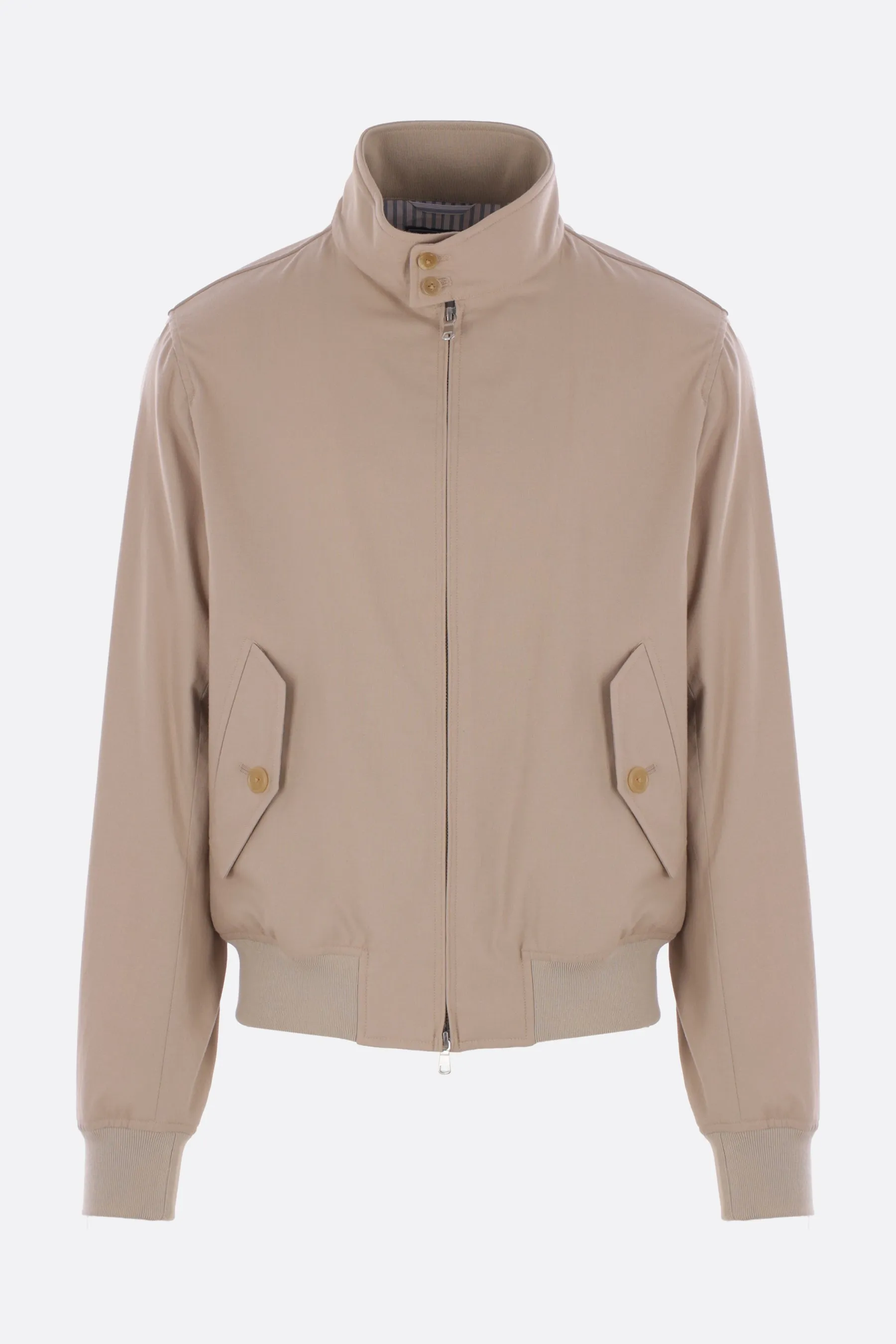 bomber jacket in cotton and wool