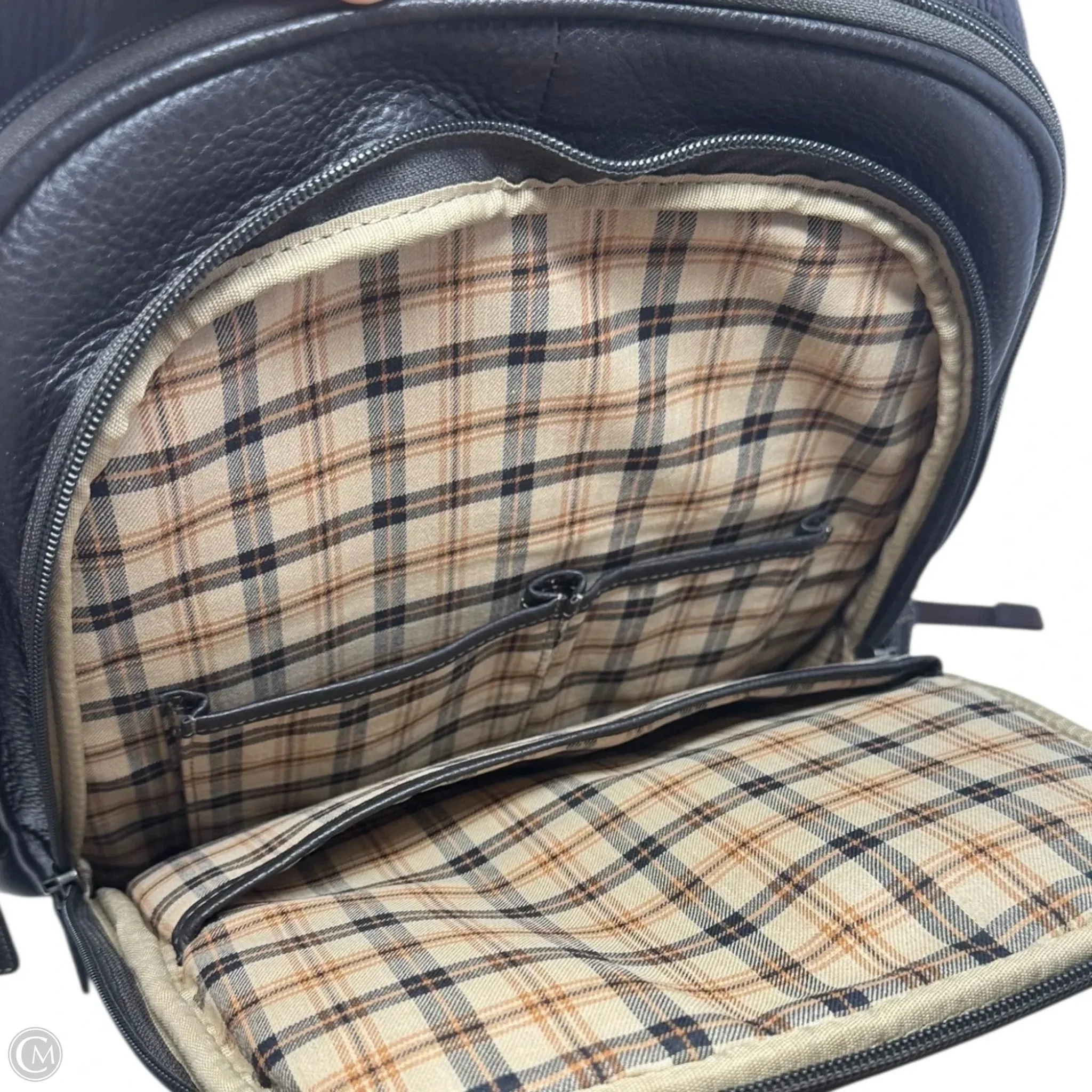 Bomber Jacket Leather Backpack By Levenger, Size: Large