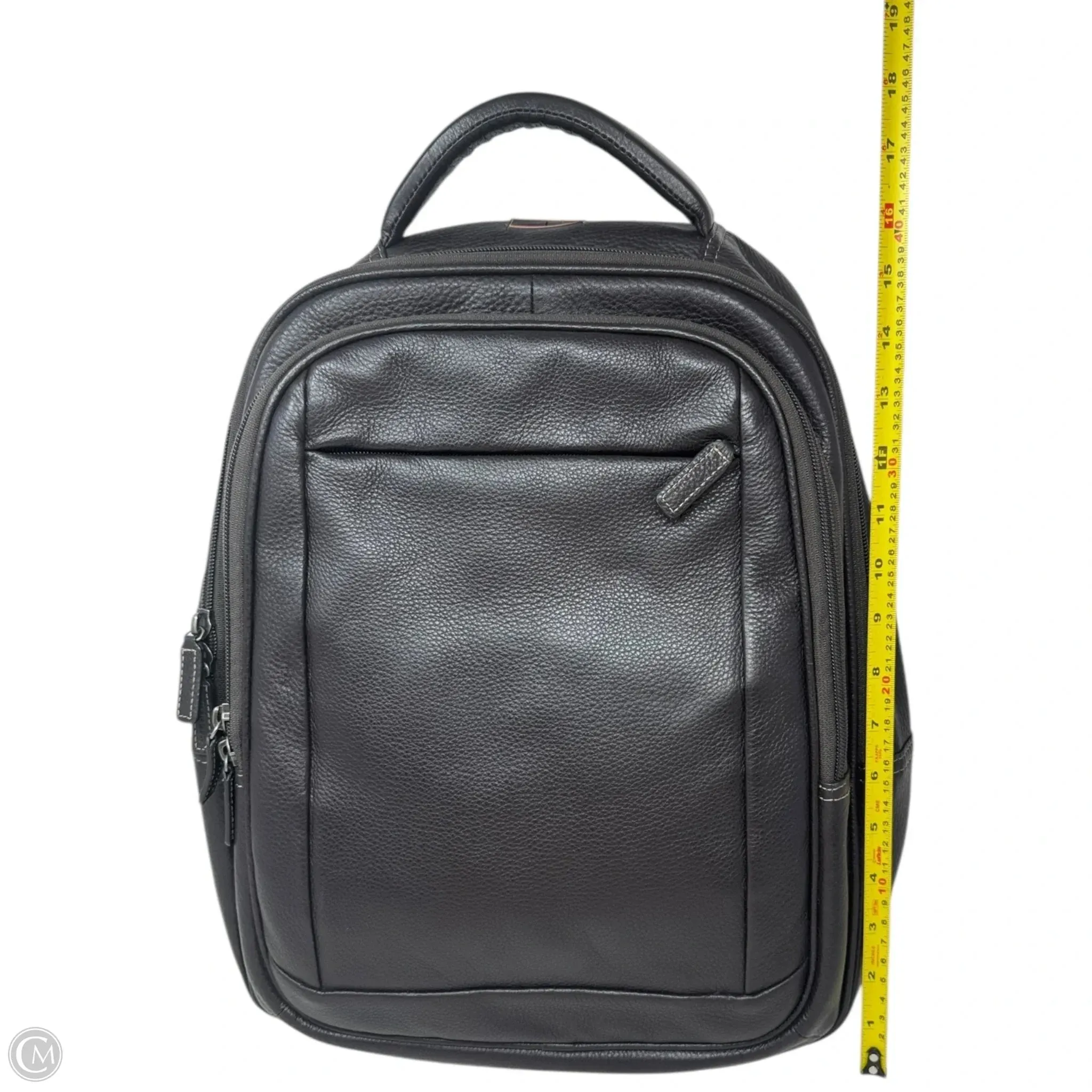 Bomber Jacket Leather Backpack By Levenger, Size: Large