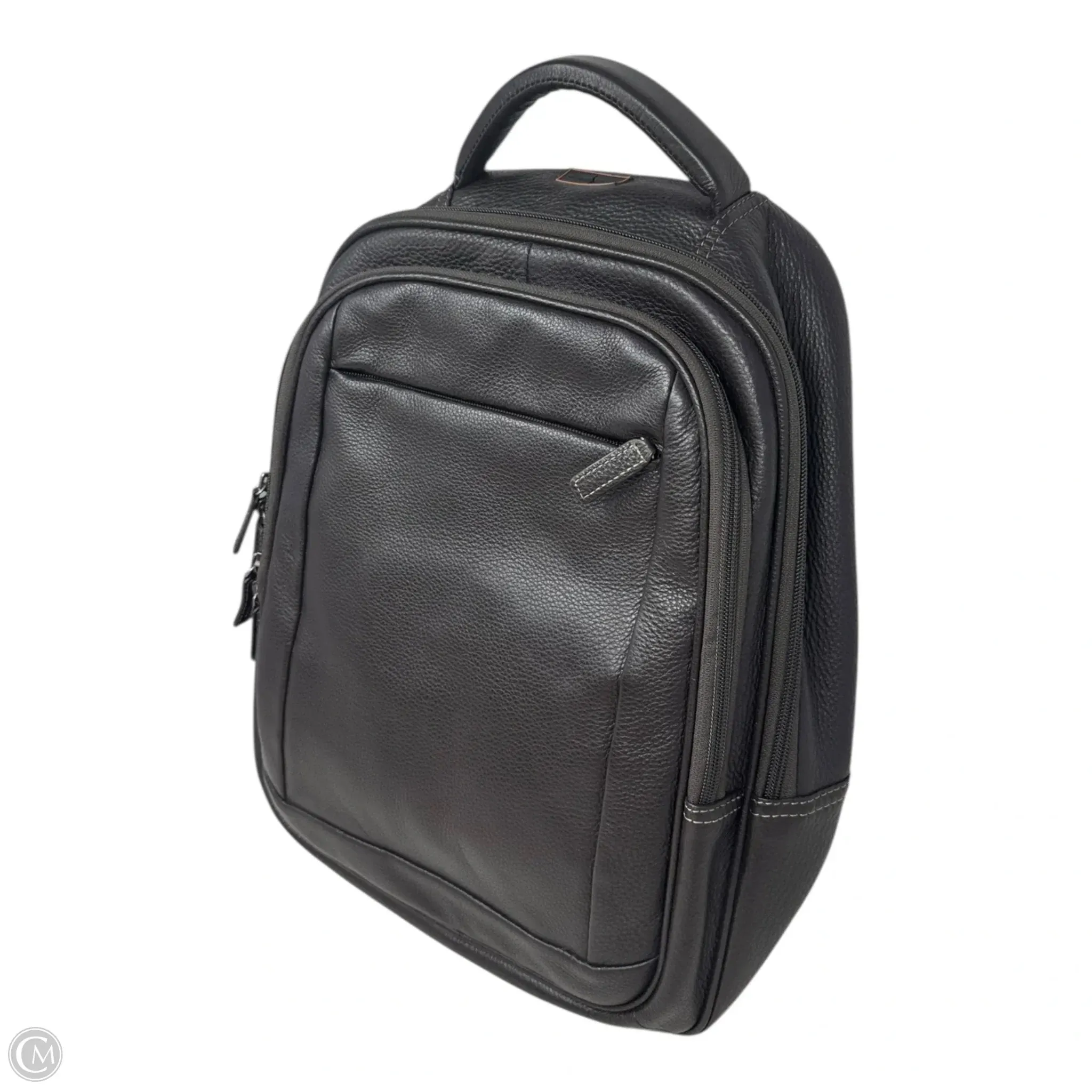 Bomber Jacket Leather Backpack By Levenger, Size: Large