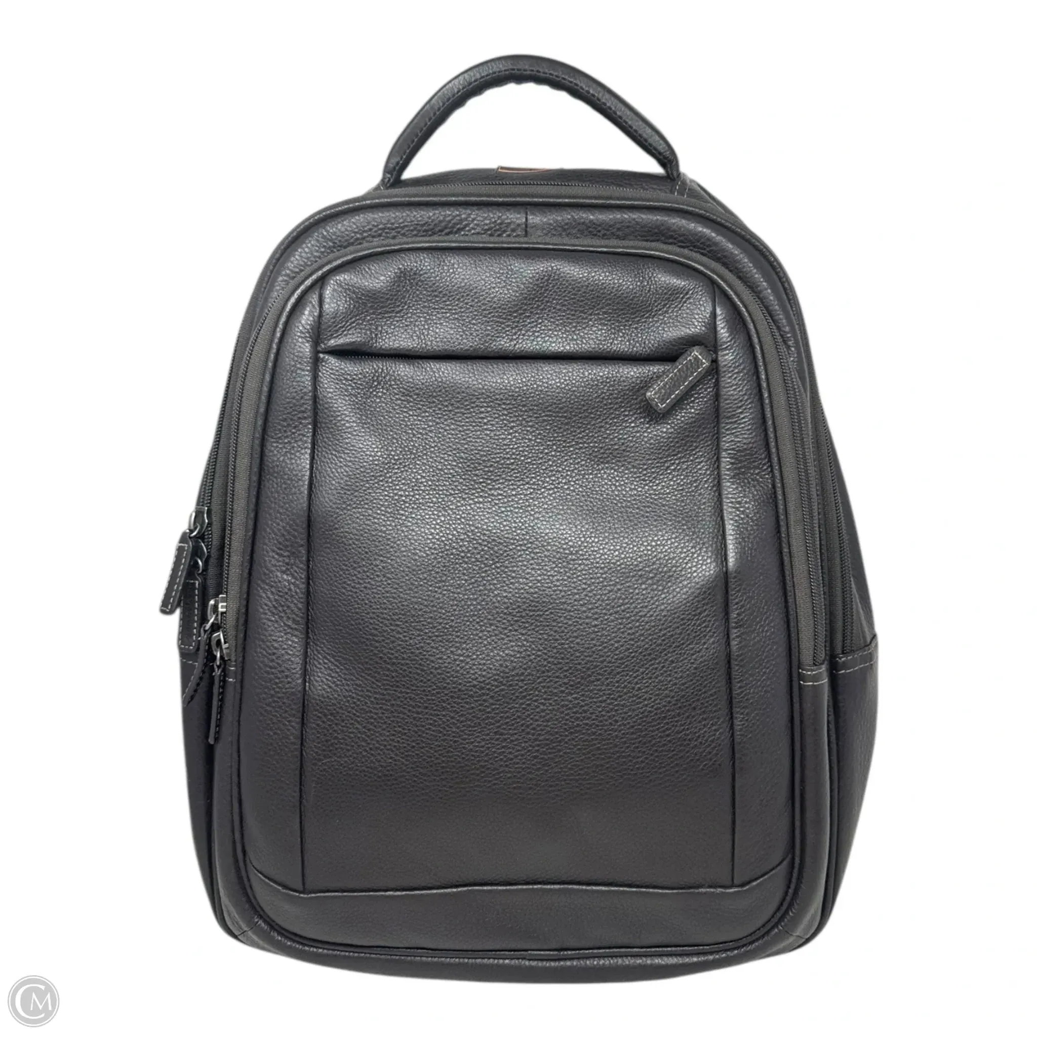 Bomber Jacket Leather Backpack By Levenger, Size: Large