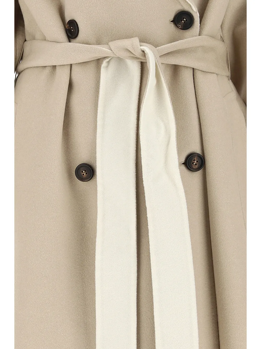 Brunello Cucinelli Double Breasted Belted Coat