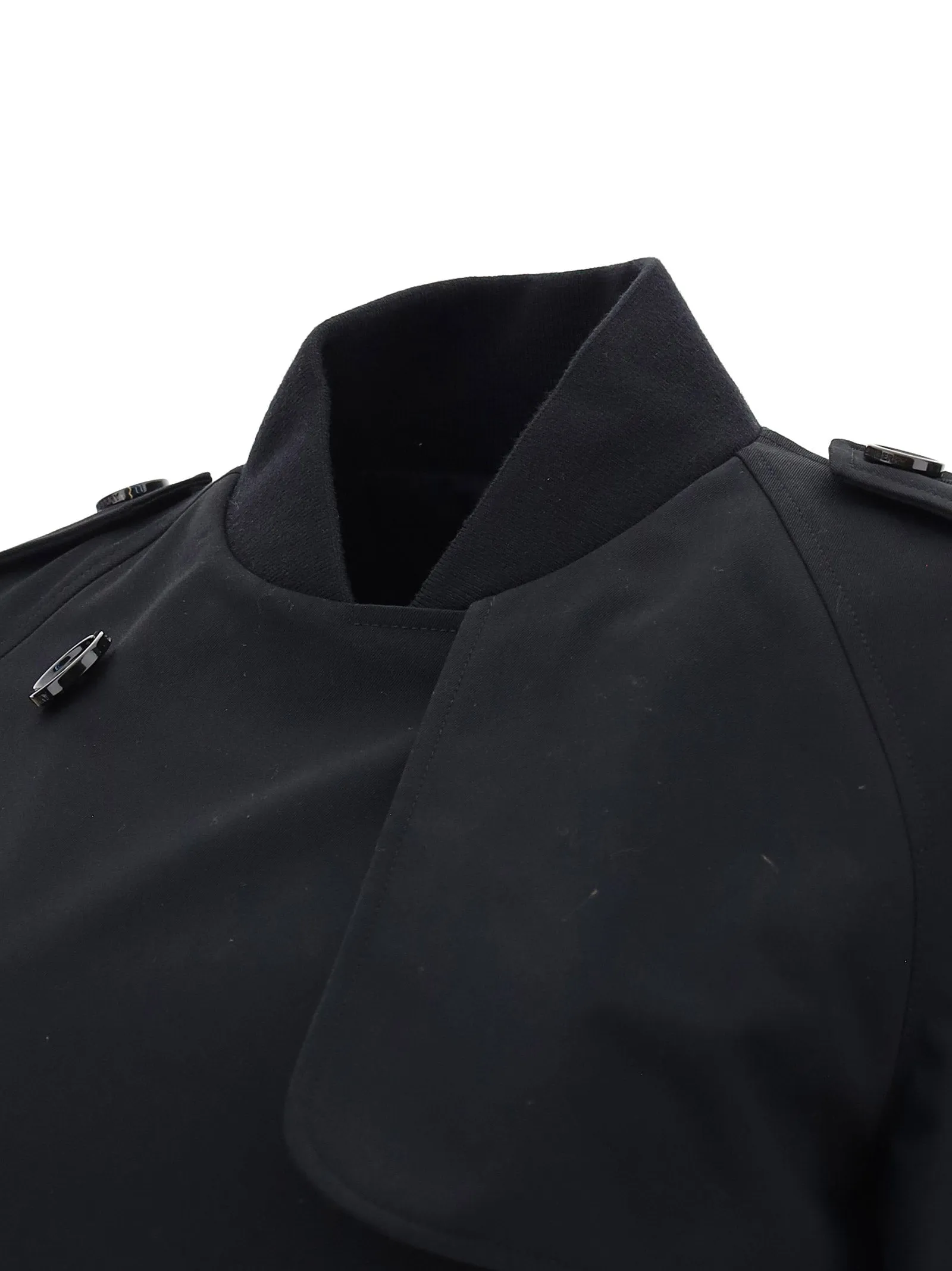 Burberry Double-Breasted Cropped Trench Coat