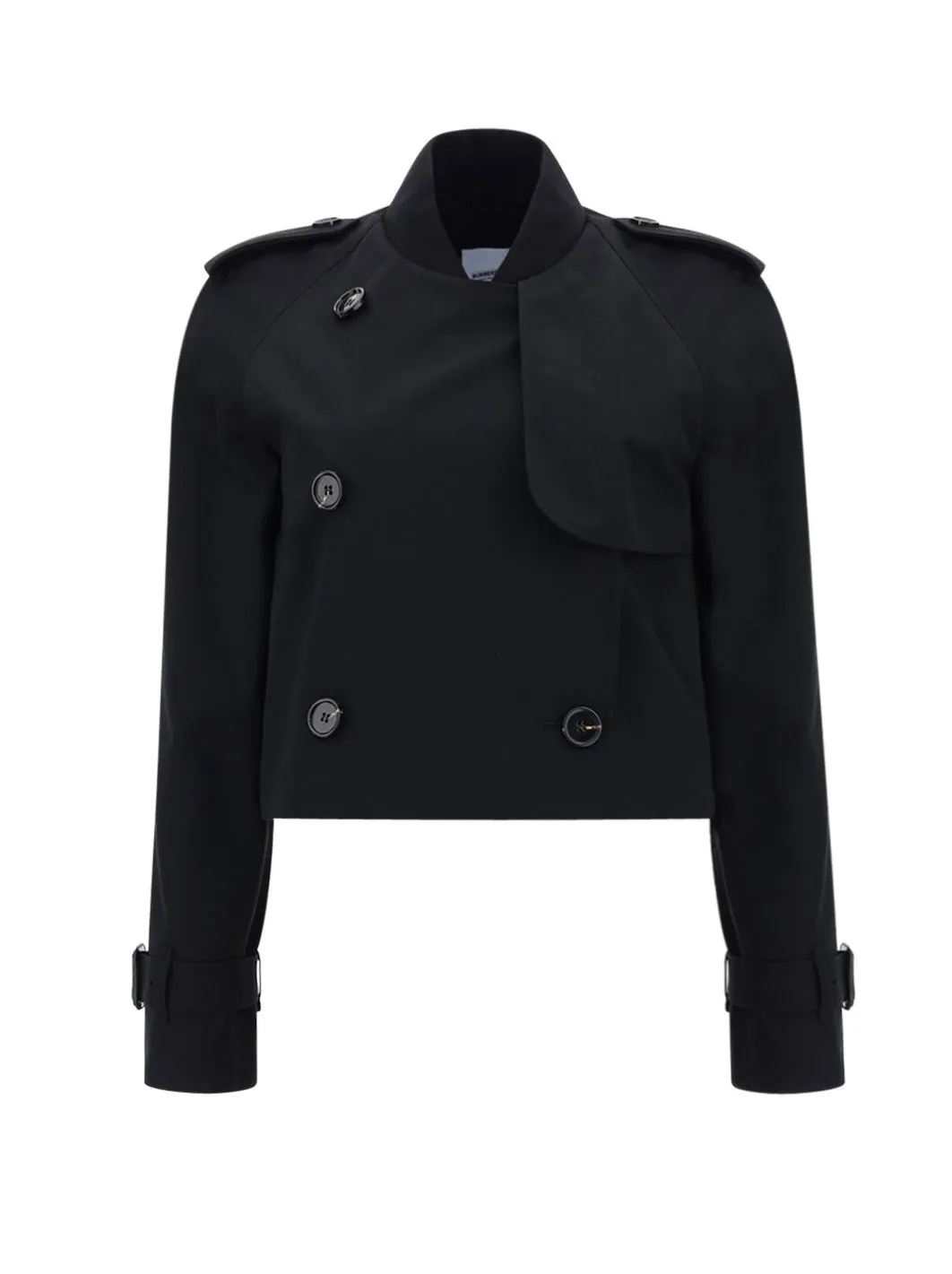 Burberry Double-Breasted Cropped Trench Coat