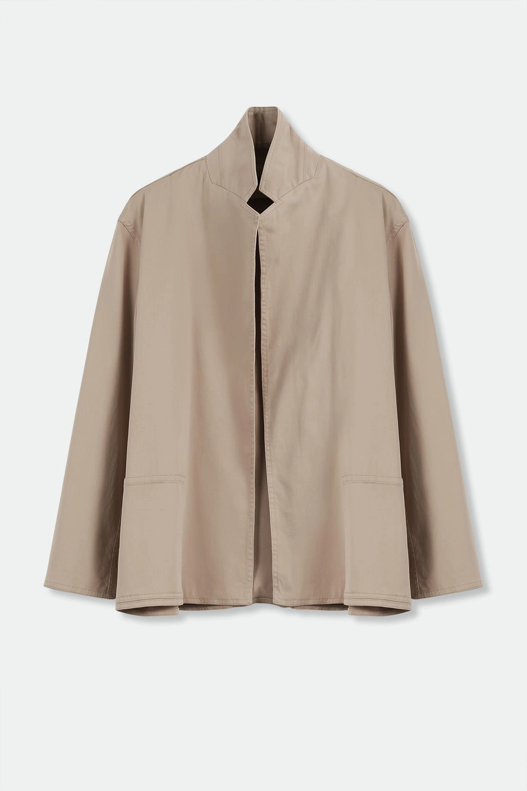 CARA PATCH POCKET JACKET IN ITALIAN BRUSHED COTTON SATEEN