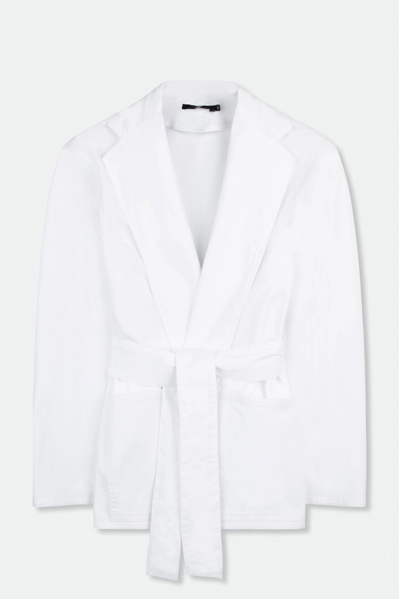 CARA PATCH POCKET JACKET IN ITALIAN BRUSHED COTTON SATEEN