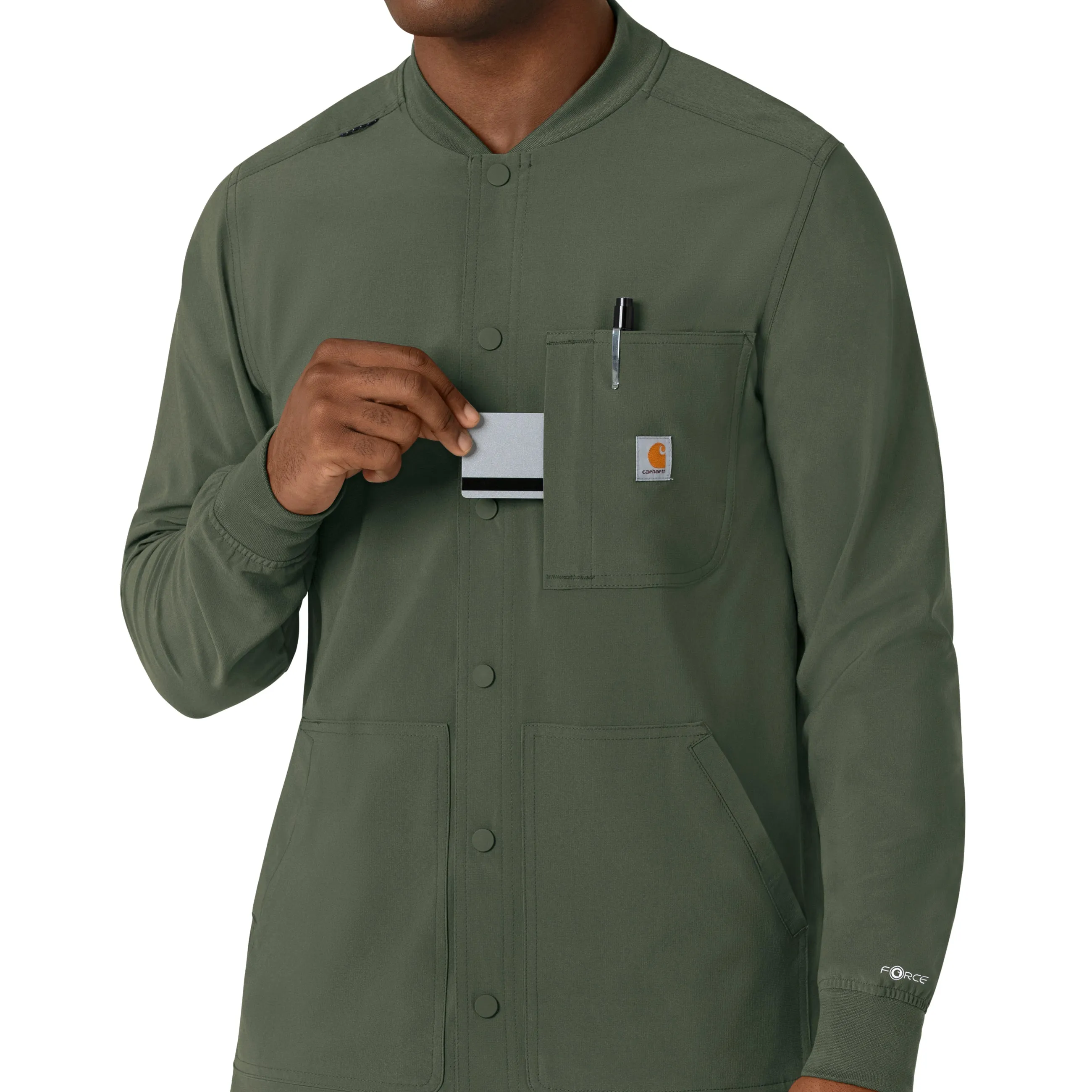 Carhartt Force Cross-Flex Men's Shirt Jacket - Olive