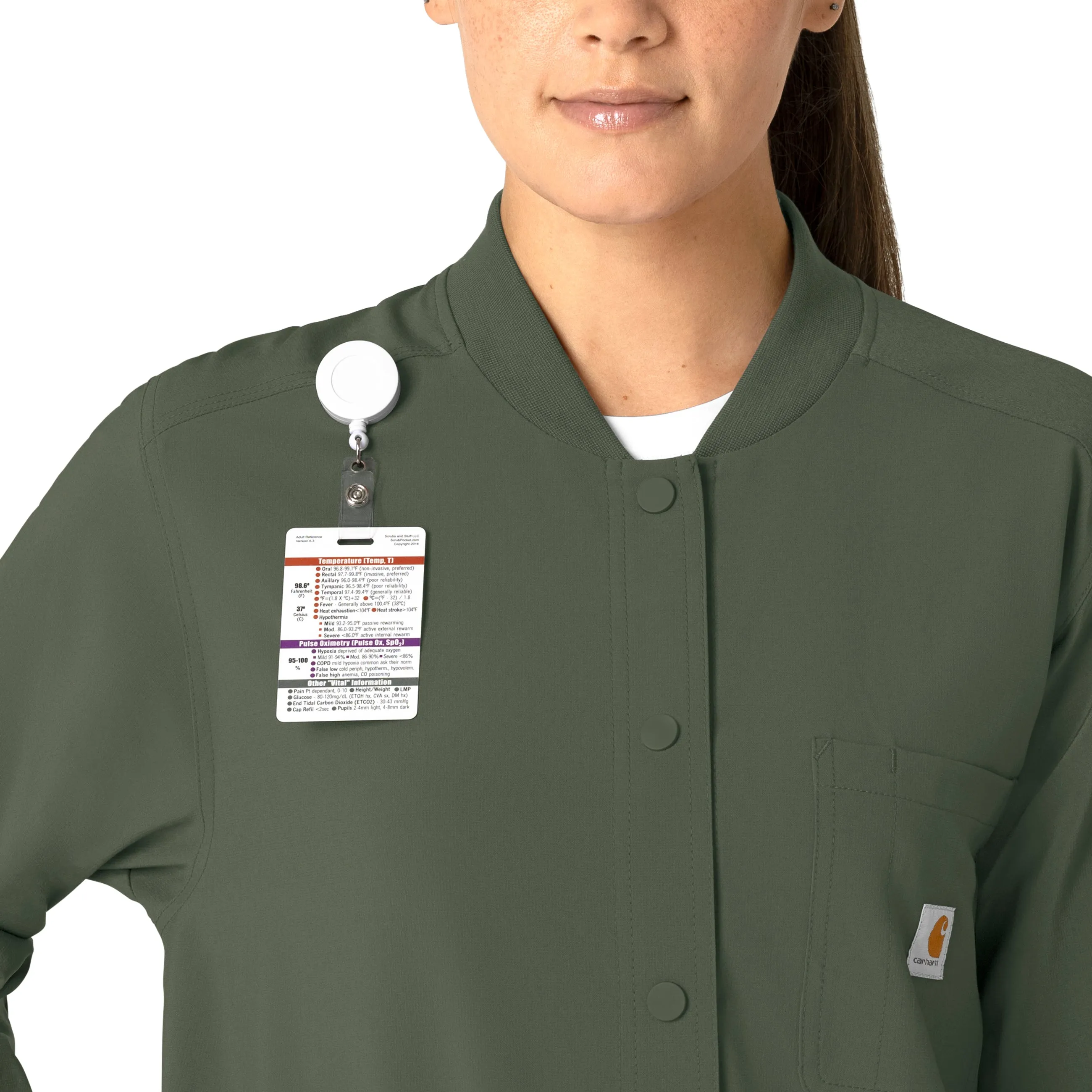 Carhartt Force Cross-Flex Women's Shirt Jacket - Olive