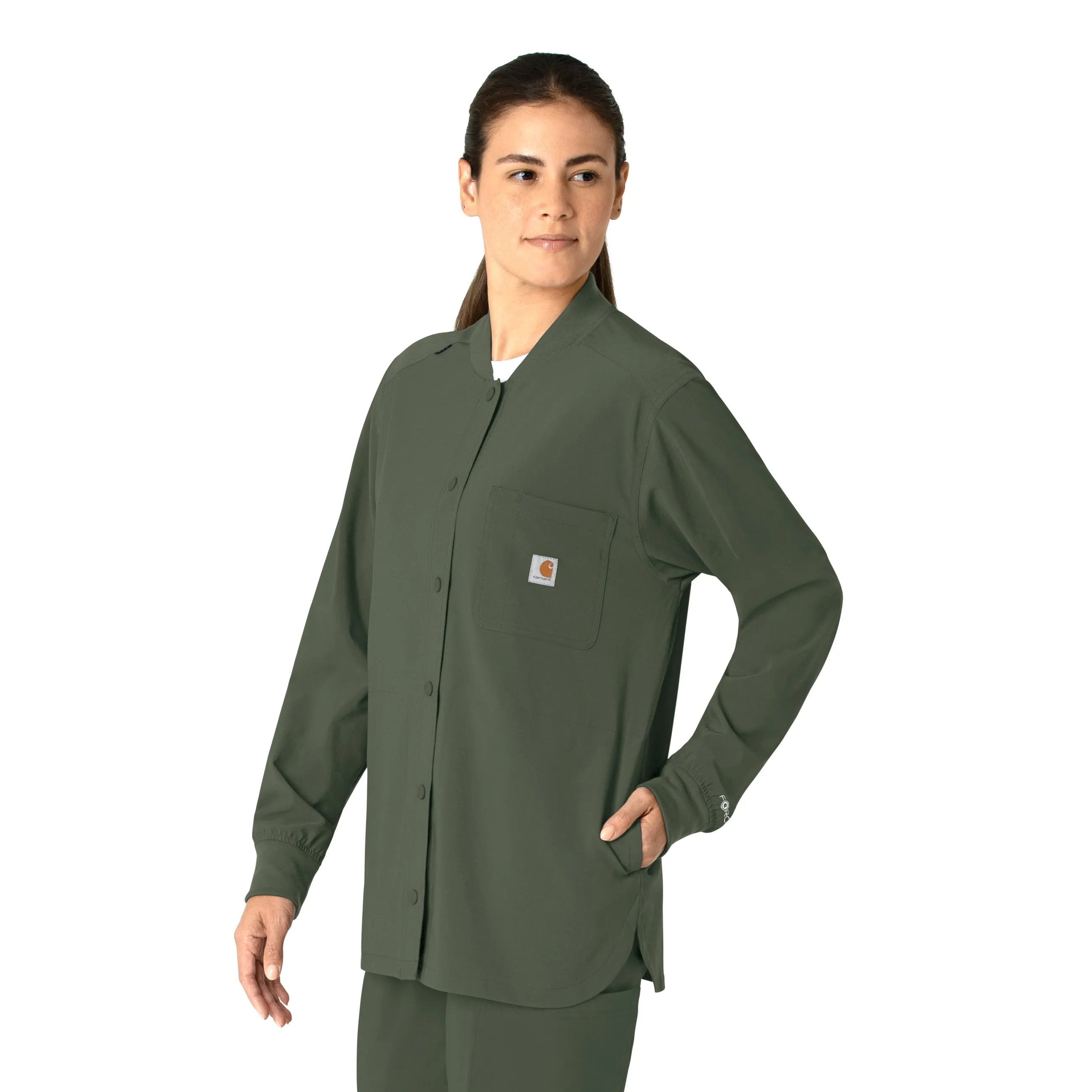 Carhartt Force Cross-Flex Women's Shirt Jacket - Olive
