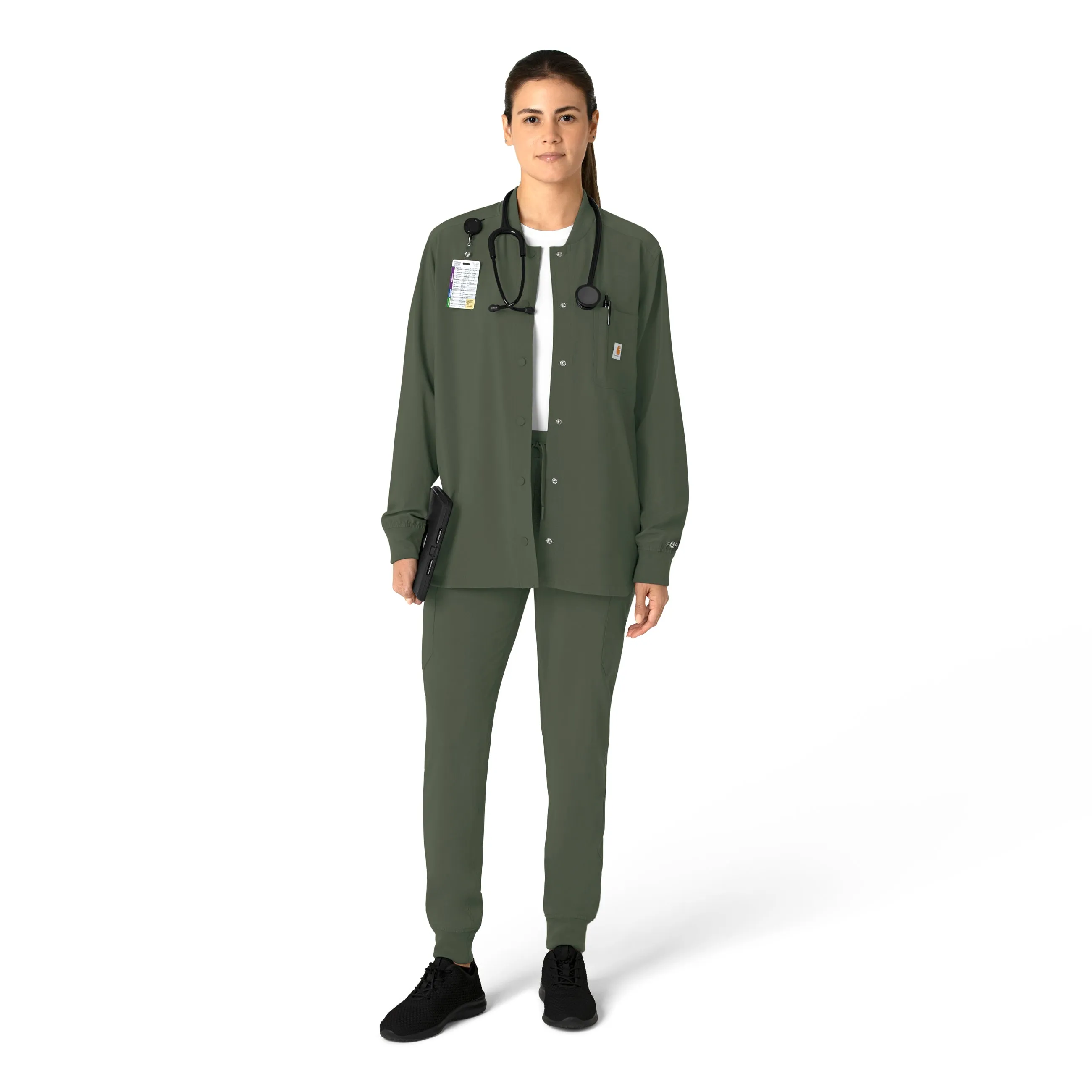 Carhartt Force Cross-Flex Women's Shirt Jacket - Olive