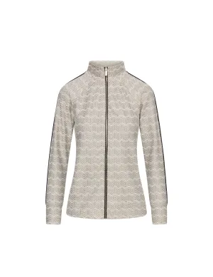 Chevron Knit Zip Front Jacket- Sale