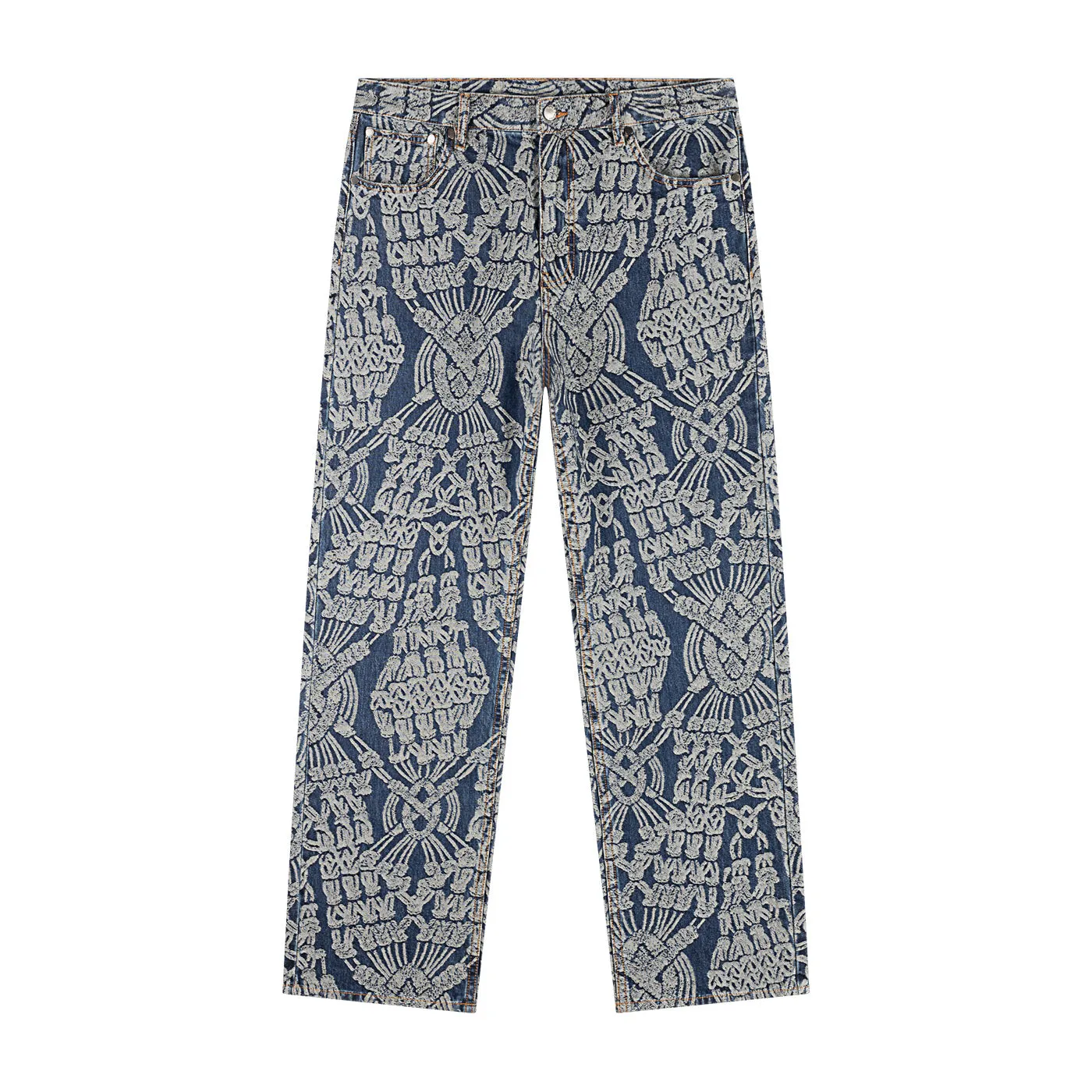 Dark Blue Macrame Amba Jeans