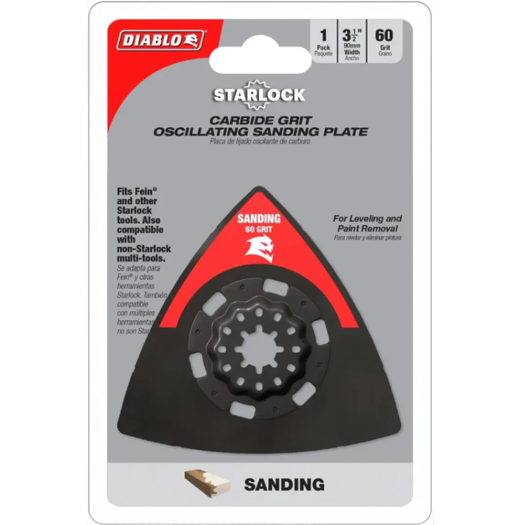 Diablo DOS60CGSP- 3-1/2 in. 60-Grit Starlock Carbide Grit Oscillating Sanding Plate
