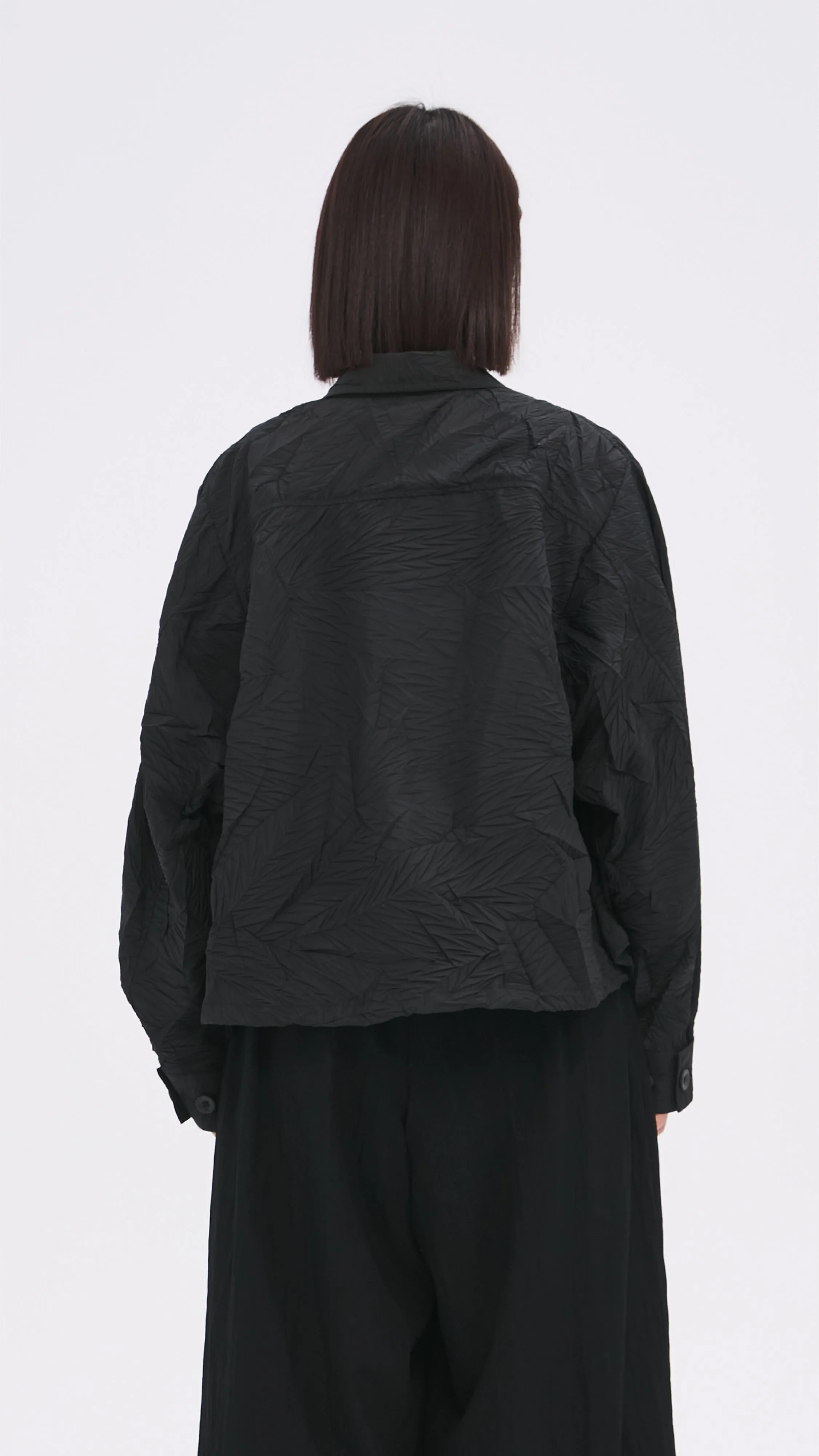Distort Pleated Military Jacket
