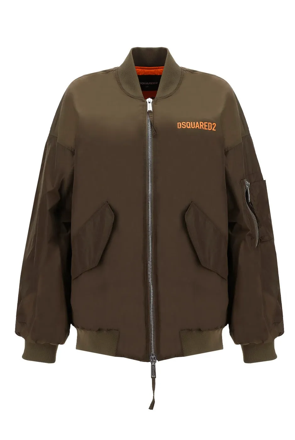 Dsquared2 Logo Printed Zip-Up Jacket