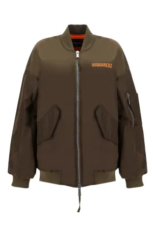 Dsquared2 Logo Printed Zip-Up Jacket