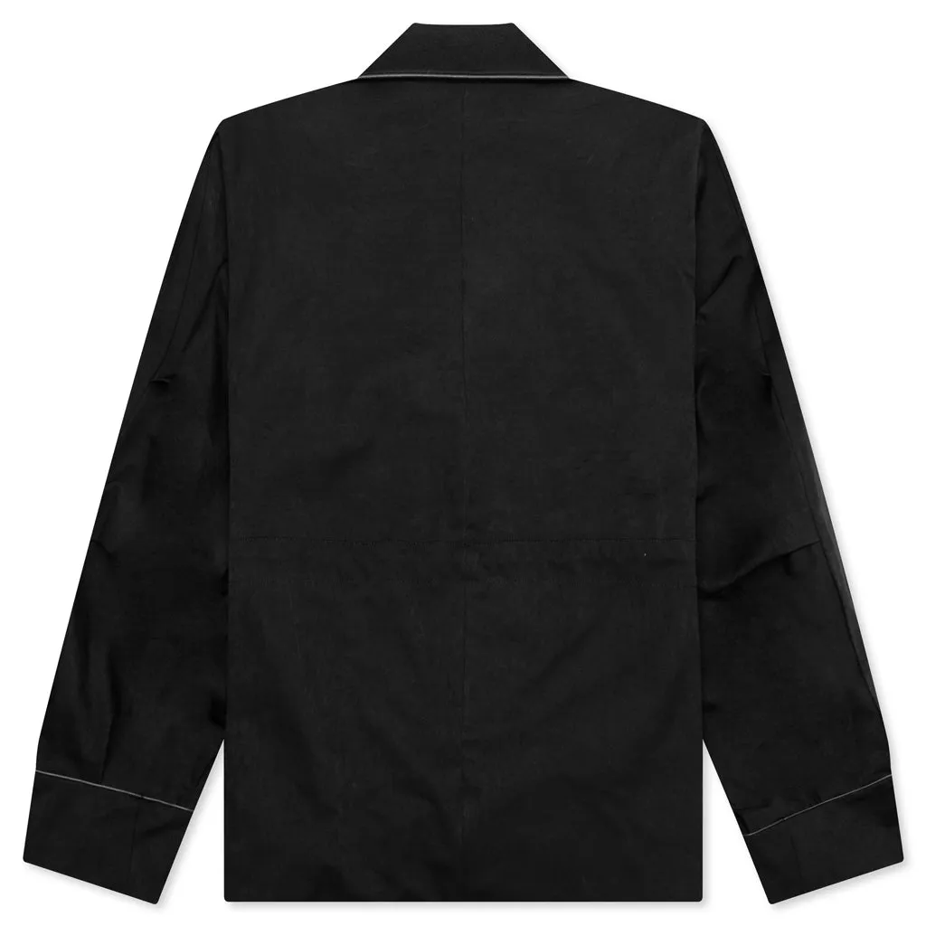 Faux Suede Jacket - Black