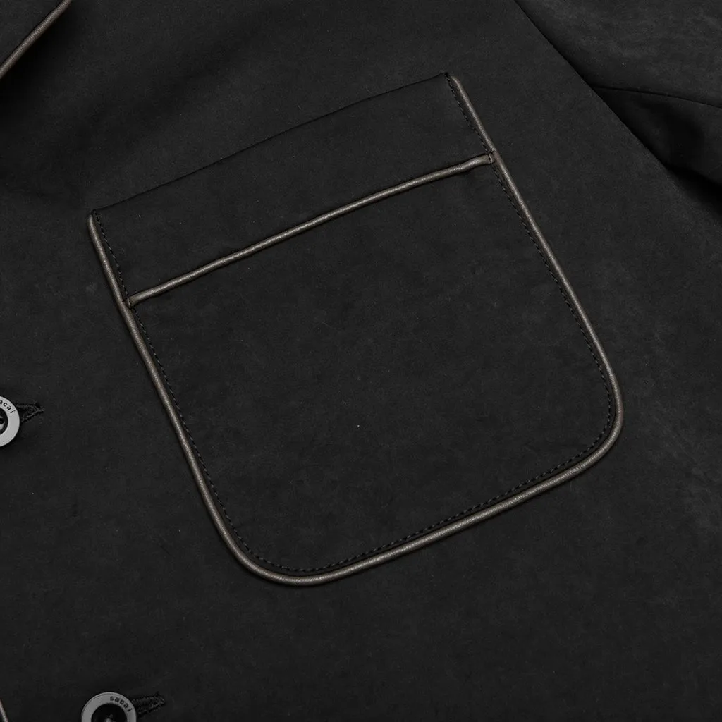Faux Suede Jacket - Black