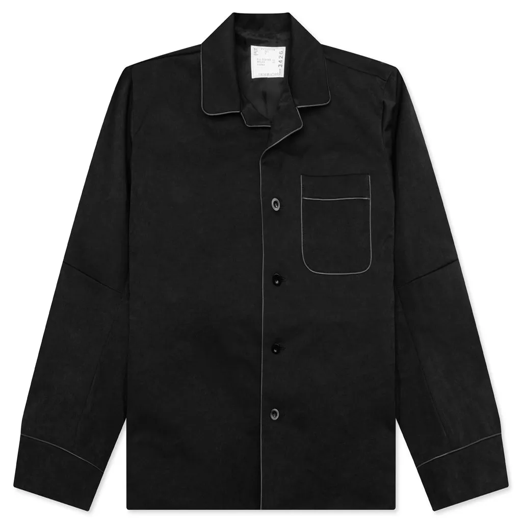 Faux Suede Jacket - Black