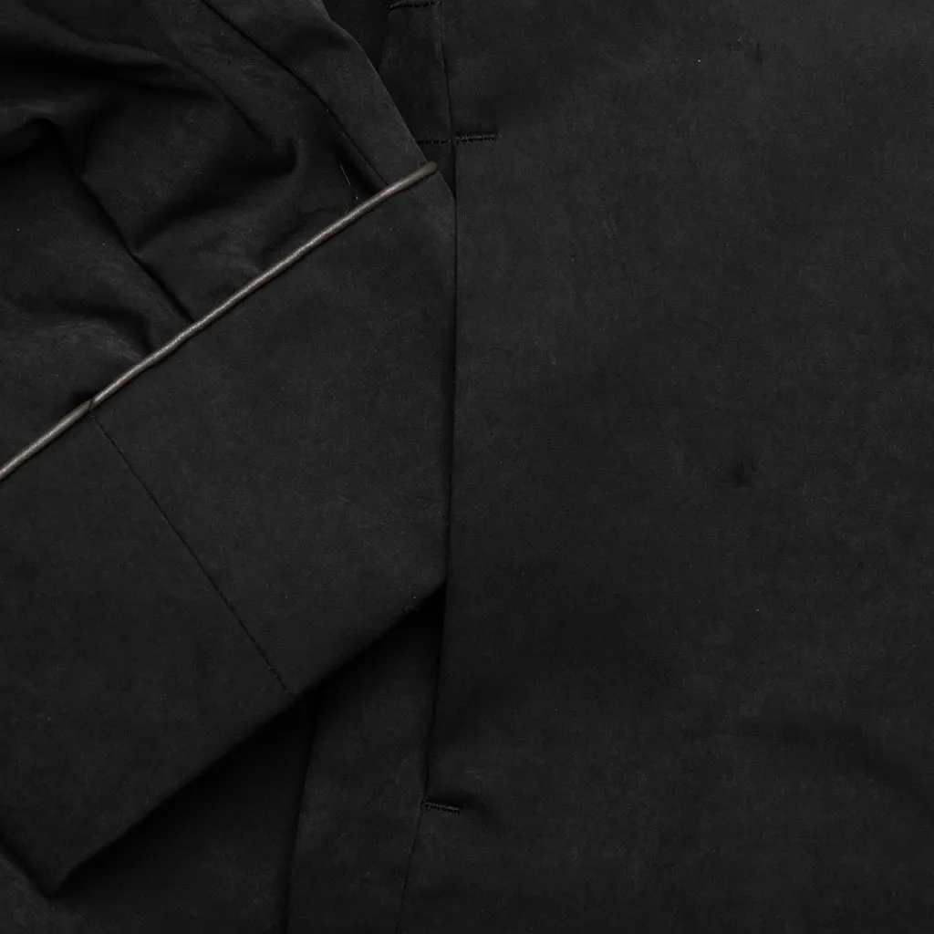 Faux Suede Jacket - Black